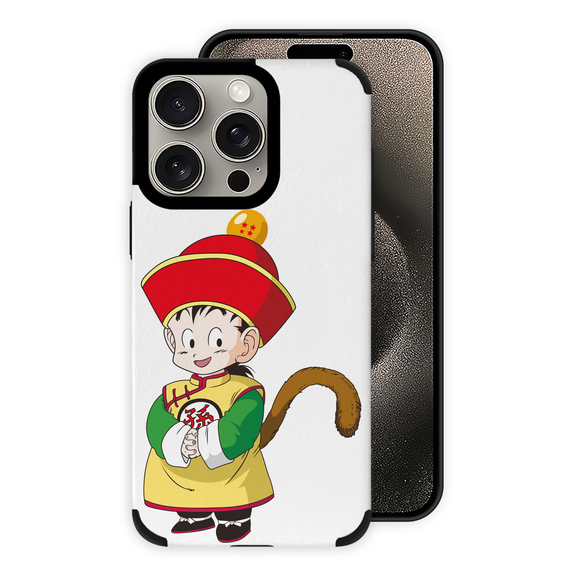（画像用） ドラゴンボール 孫悟空（そん ごくう）Son Goku カカロット DRAGON BALL Kakarotto 【iPhone15ProMax対応】 PUレザー スマホケース 耐衝撃＆黄変防止