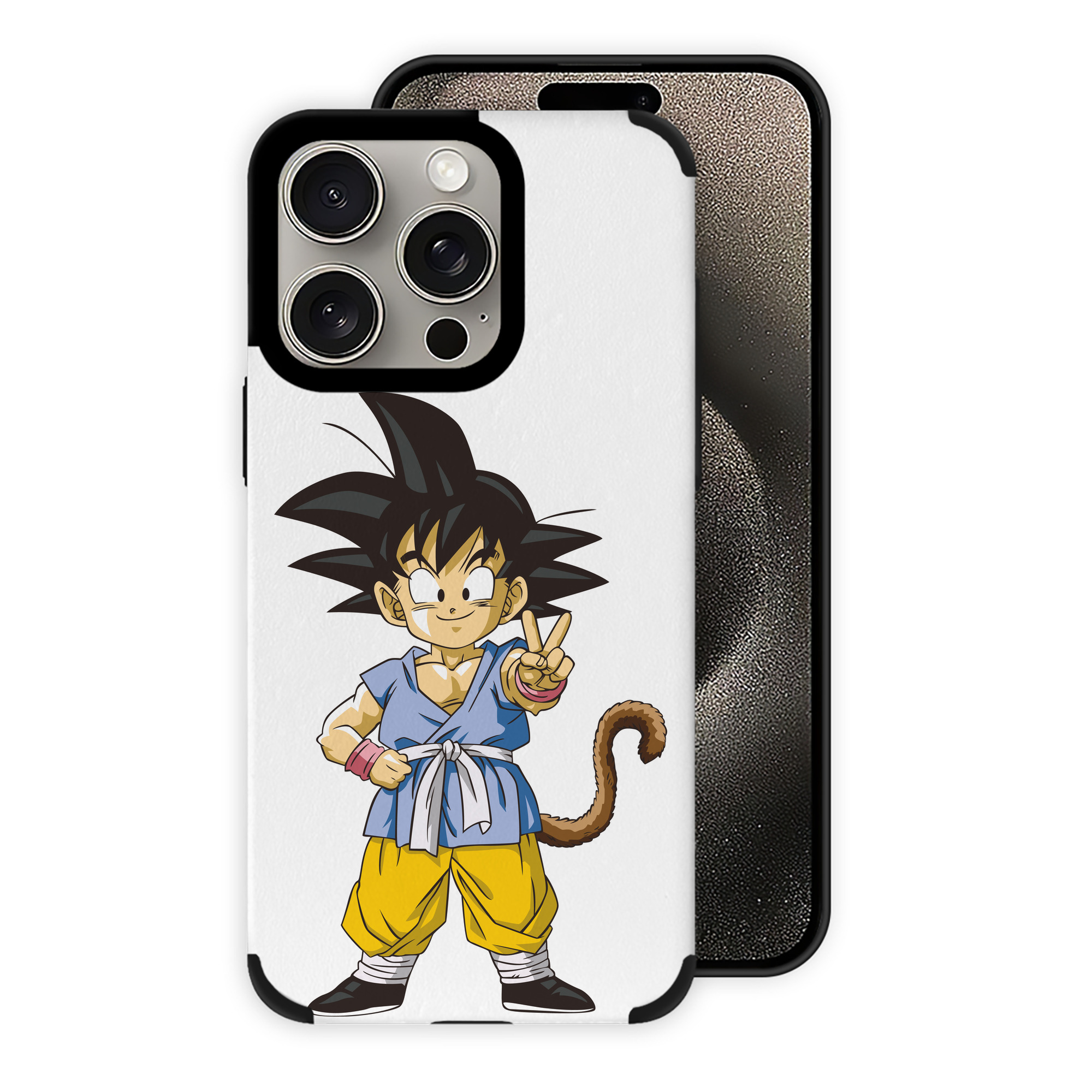 （画像用） ドラゴンボール 孫悟空（そん ごくう）Son Goku カカロット DRAGON BALL Kakarotto 【iPhone15ProMax対応】 PUレザー スマホケース 耐衝撃＆黄変防止