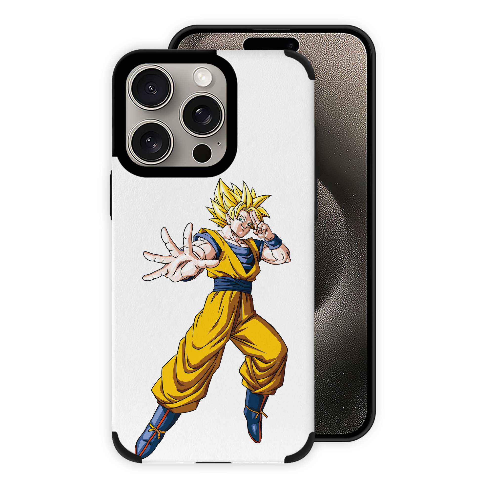 （画像用） ドラゴンボール 孫悟空（そん ごくう）Son Goku カカロット DRAGON BALL Kakarotto 【iPhone15ProMax対応】 PUレザー スマホケース 耐衝撃＆黄変防止