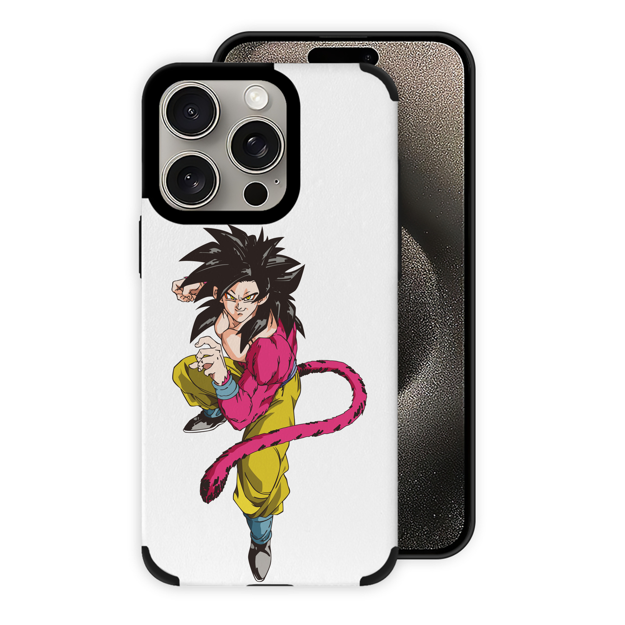 （画像用） ドラゴンボール 孫悟空（そん ごくう）Son Goku カカロット DRAGON BALL Kakarotto 【iPhone15ProMax対応】 PUレザー スマホケース 耐衝撃＆黄変防止