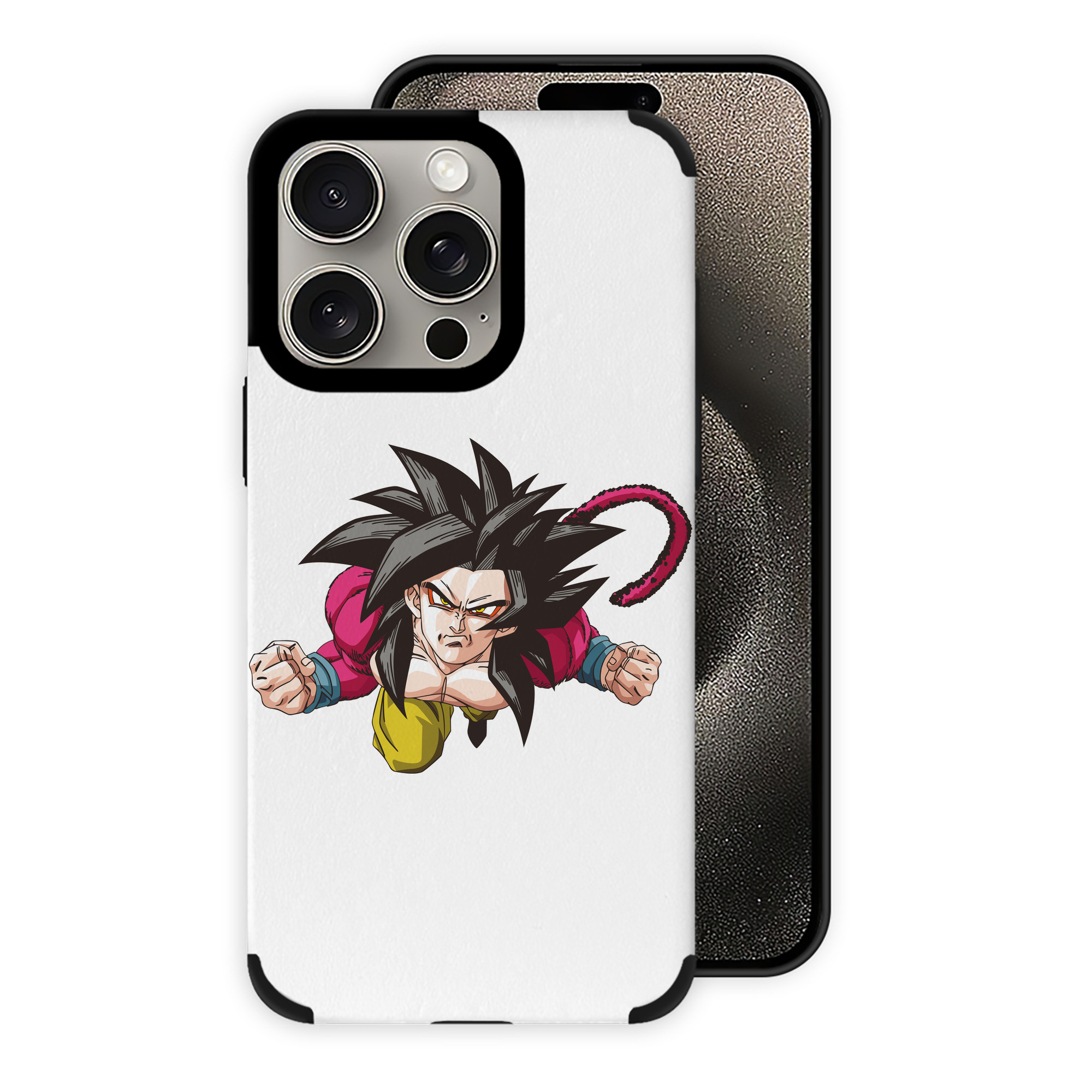 （画像用） ドラゴンボール 孫悟空（そん ごくう）Son Goku カカロット DRAGON BALL Kakarotto 【iPhone15ProMax対応】 PUレザー スマホケース 耐衝撃＆黄変防止