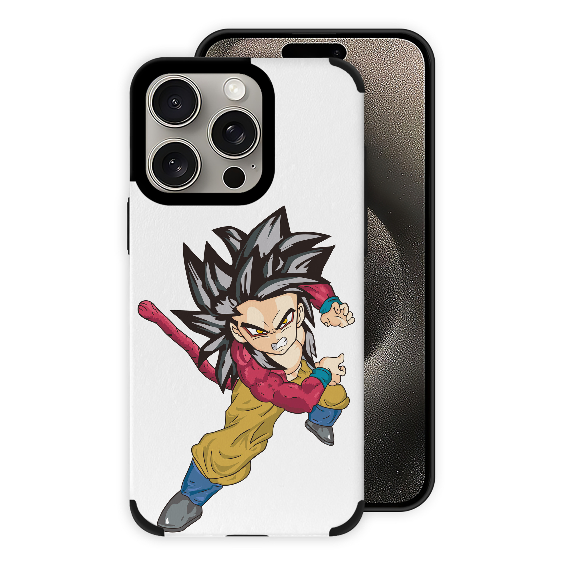 （画像用） ドラゴンボール 孫悟空（そん ごくう）Son Goku カカロット DRAGON BALL Kakarotto 【iPhone15ProMax対応】 PUレザー スマホケース 耐衝撃＆黄変防止