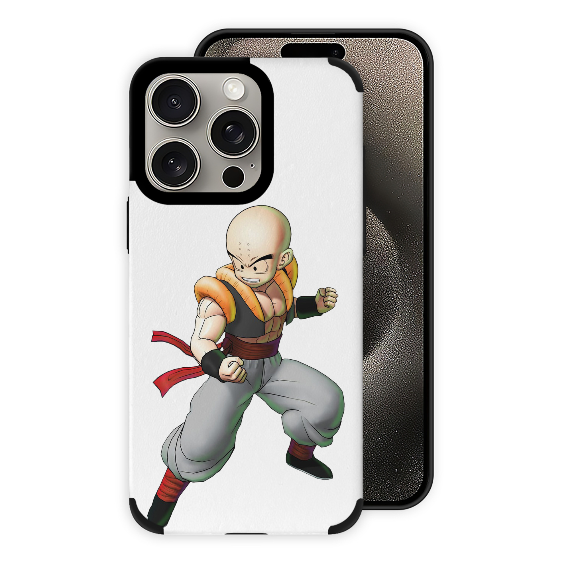 （画像用） ドラゴンボール クリリン DRAGON BALL krillin 【iPhone15ProMax対応】 PUレザー スマホケース 耐衝撃＆黄変防止