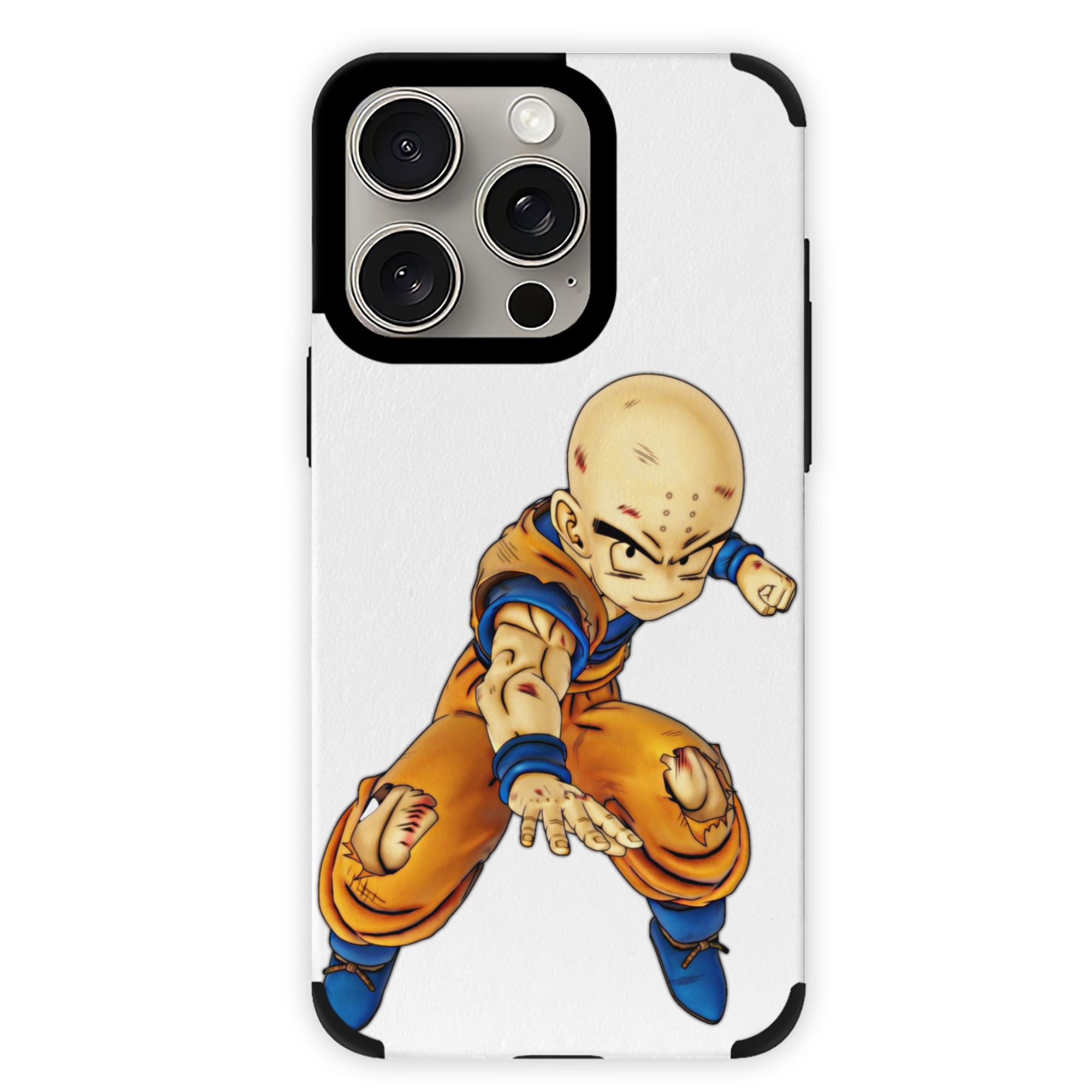 （画像用） ドラゴンボール クリリン DRAGON BALL krillin 【iPhone15ProMax対応】 PUレザー スマホケース 耐衝撃＆黄変防止