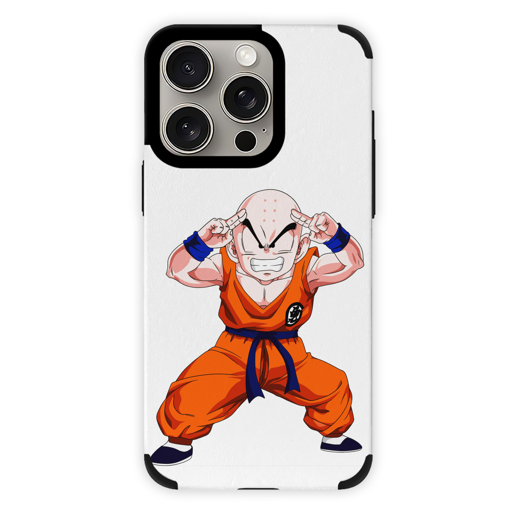 （画像用） ドラゴンボール クリリン DRAGON BALL krillin 【iPhone15ProMax対応】 PUレザー スマホケース 耐衝撃＆黄変防止
