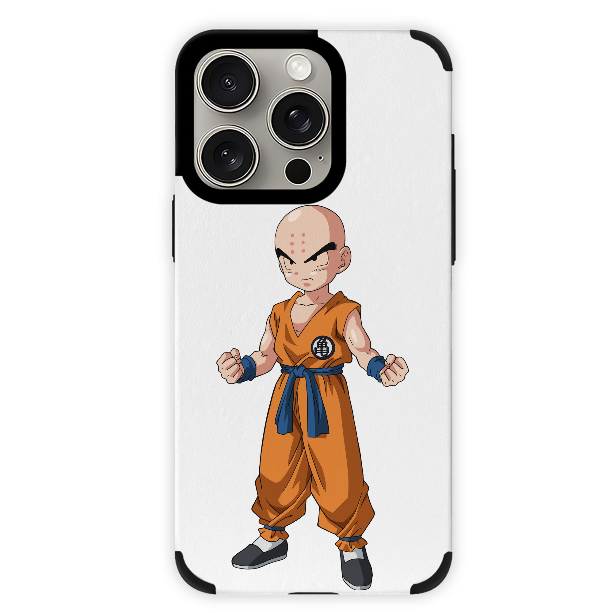 （画像用） ドラゴンボール クリリン DRAGON BALL krillin 【iPhone15ProMax対応】 PUレザー スマホケース 耐衝撃＆黄変防止
