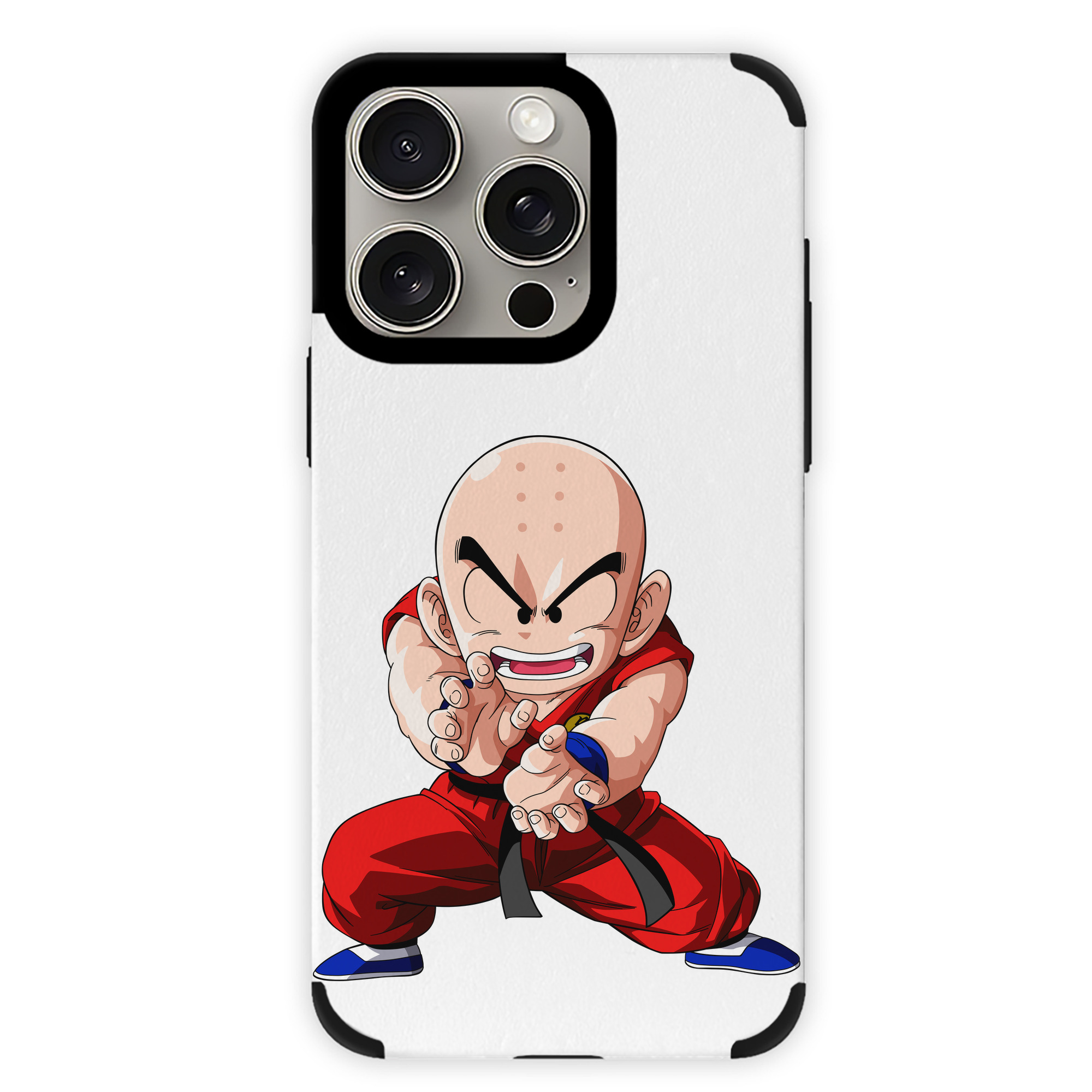 （画像用） ドラゴンボール クリリン DRAGON BALL krillin 【iPhone15ProMax対応】 PUレザー スマホケース 耐衝撃＆黄変防止