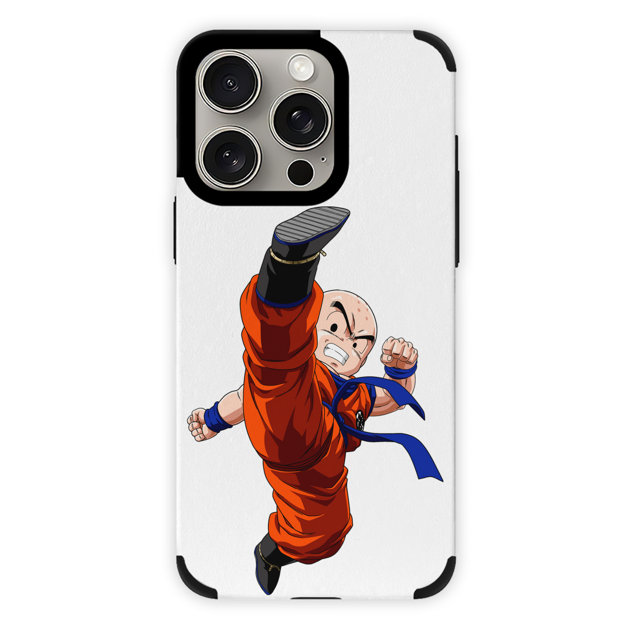 （画像用） ドラゴンボール クリリン DRAGON BALL krillin 【iPhone15ProMax対応】 PUレザー スマホケース 耐衝撃＆黄変防止