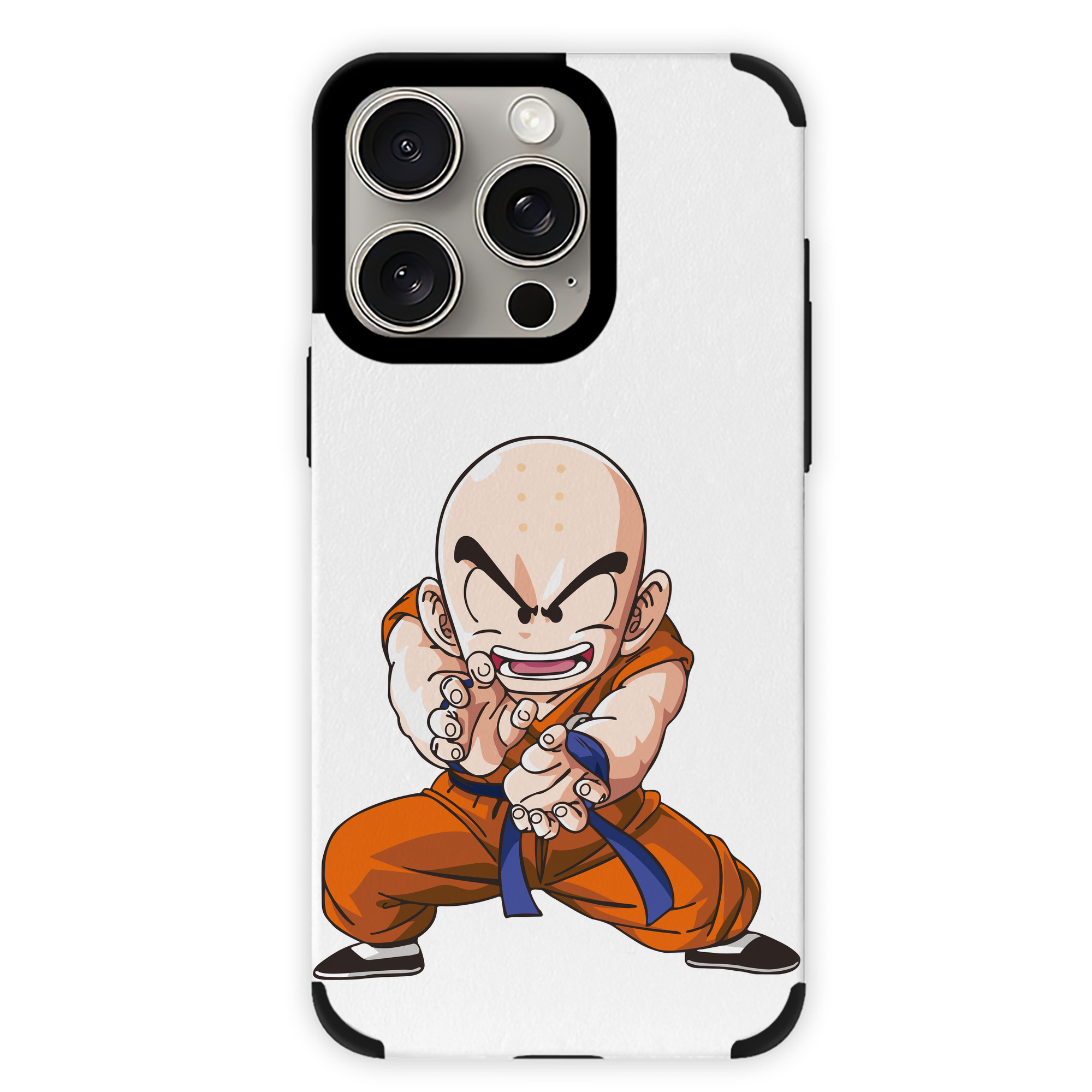 （画像用） ドラゴンボール クリリン DRAGON BALL krillin 【iPhone15ProMax対応】 PUレザー スマホケース 耐衝撃＆黄変防止