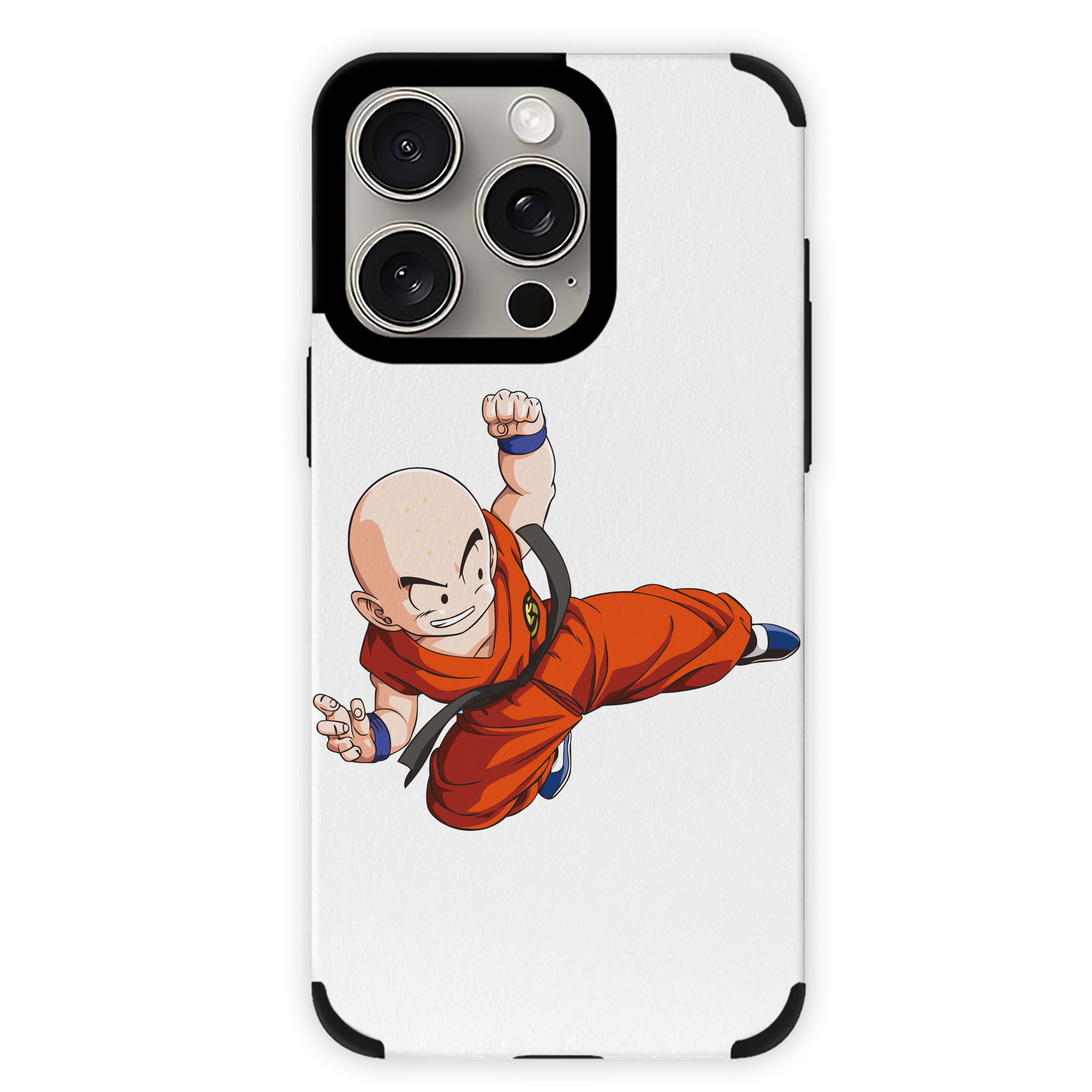 （画像用） ドラゴンボール クリリン DRAGON BALL krillin 【iPhone15ProMax対応】 PUレザー スマホケース 耐衝撃＆黄変防止