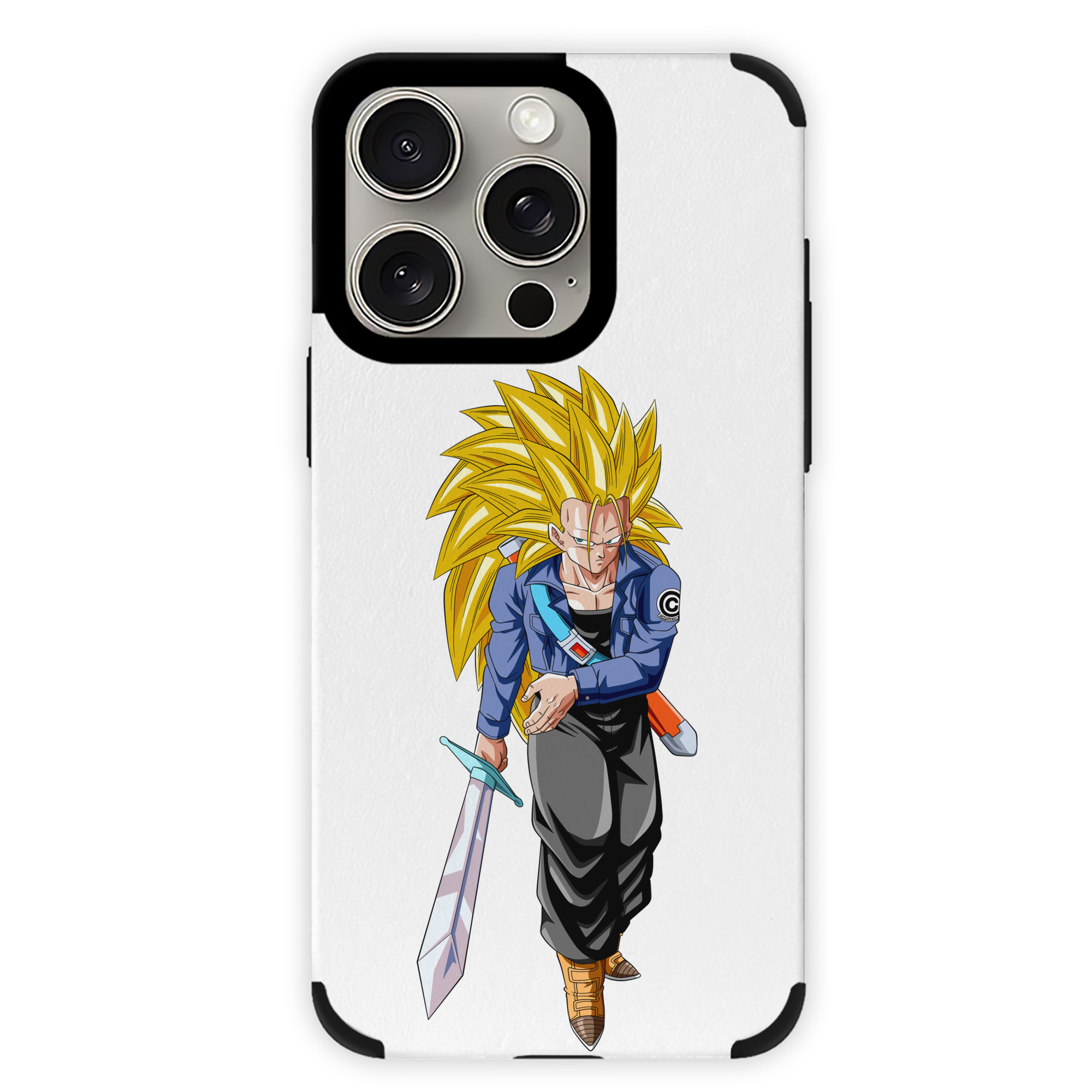 （画像用） ドラゴンボール トランクス（Torankusu）DRAGON BALL Trunks 【iPhone15ProMax対応】 PUレザー スマホケース 耐衝撃＆黄変防止