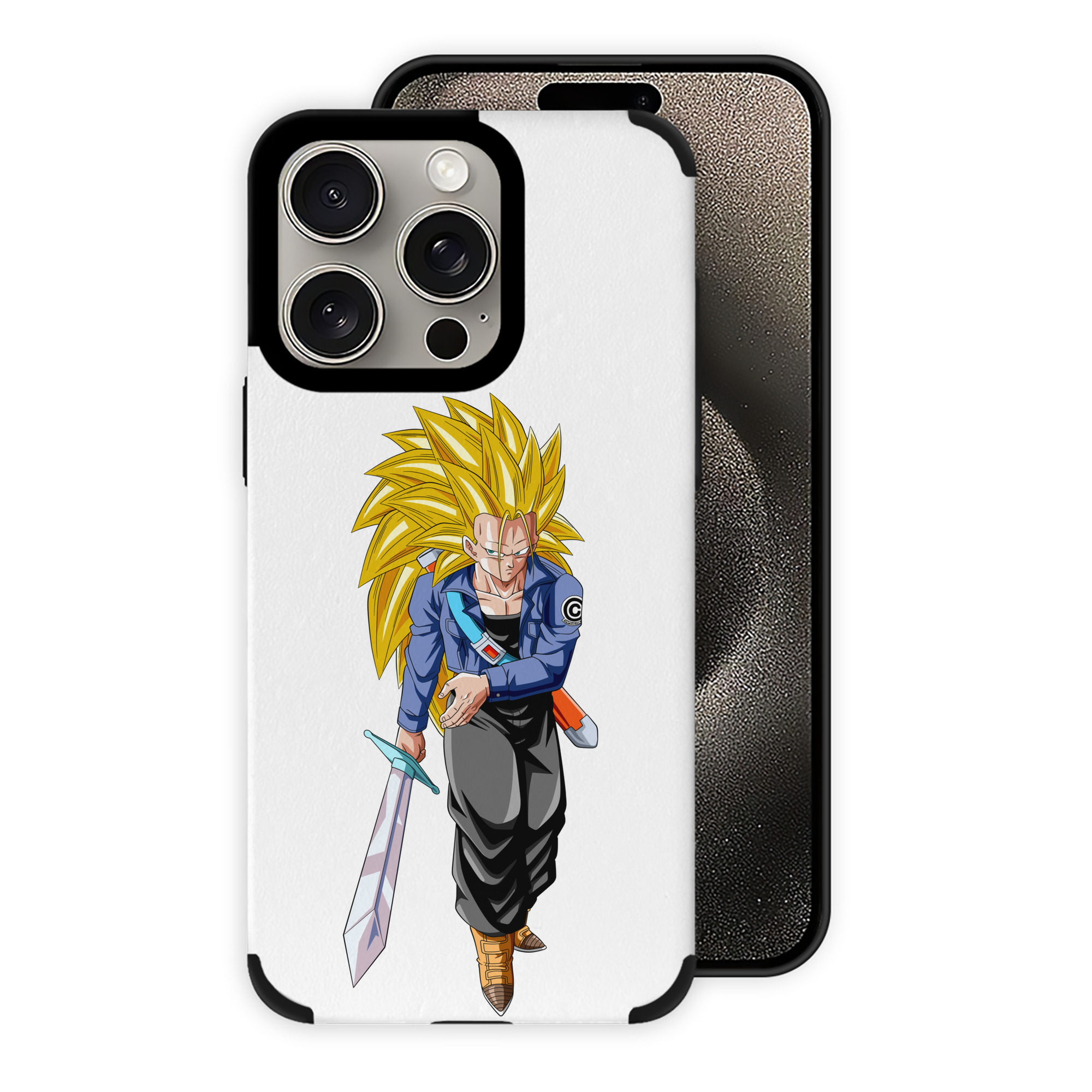 （画像用） ドラゴンボール トランクス（Torankusu）DRAGON BALL Trunks 【iPhone15ProMax対応】 PUレザー スマホケース 耐衝撃＆黄変防止