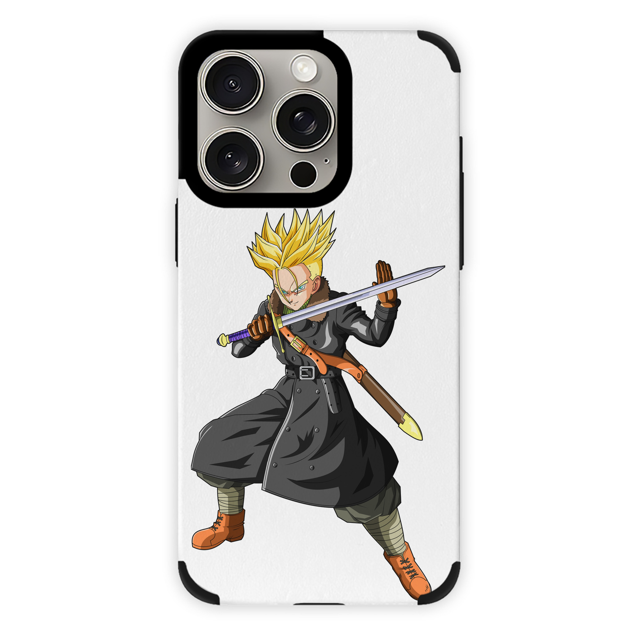 （画像用） ドラゴンボール トランクス（Torankusu）DRAGON BALL Trunks 【iPhone15ProMax対応】 PUレザー スマホケース 耐衝撃＆黄変防止