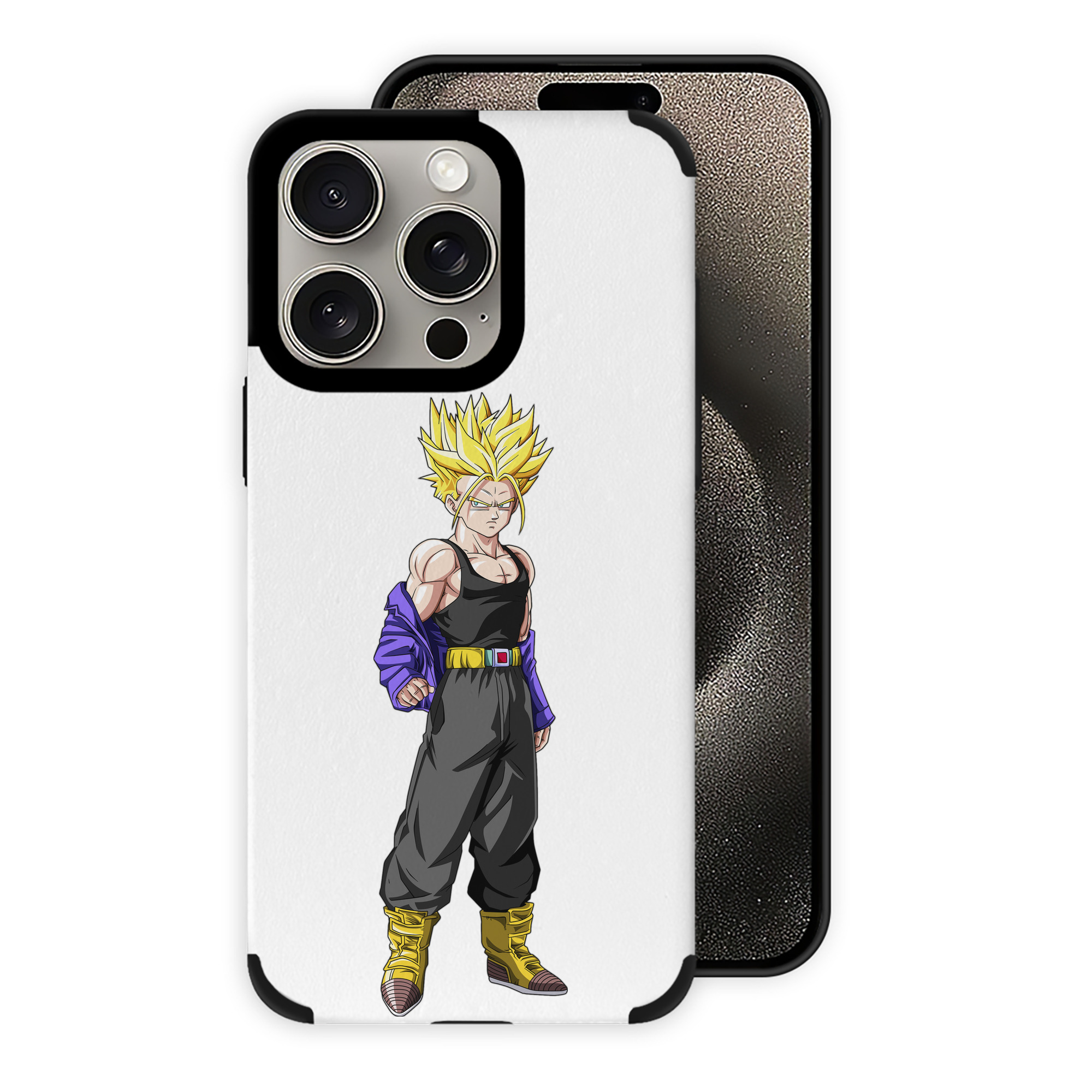 （画像用） ドラゴンボール トランクス（Torankusu）DRAGON BALL Trunks 【iPhone15ProMax対応】 PUレザー スマホケース 耐衝撃＆黄変防止