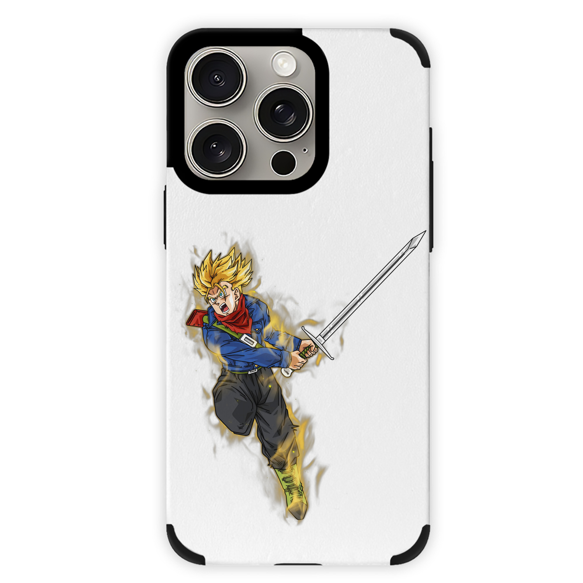 （画像用） ドラゴンボール トランクス（Torankusu）DRAGON BALL Trunks 【iPhone15ProMax対応】 PUレザー スマホケース 耐衝撃＆黄変防止