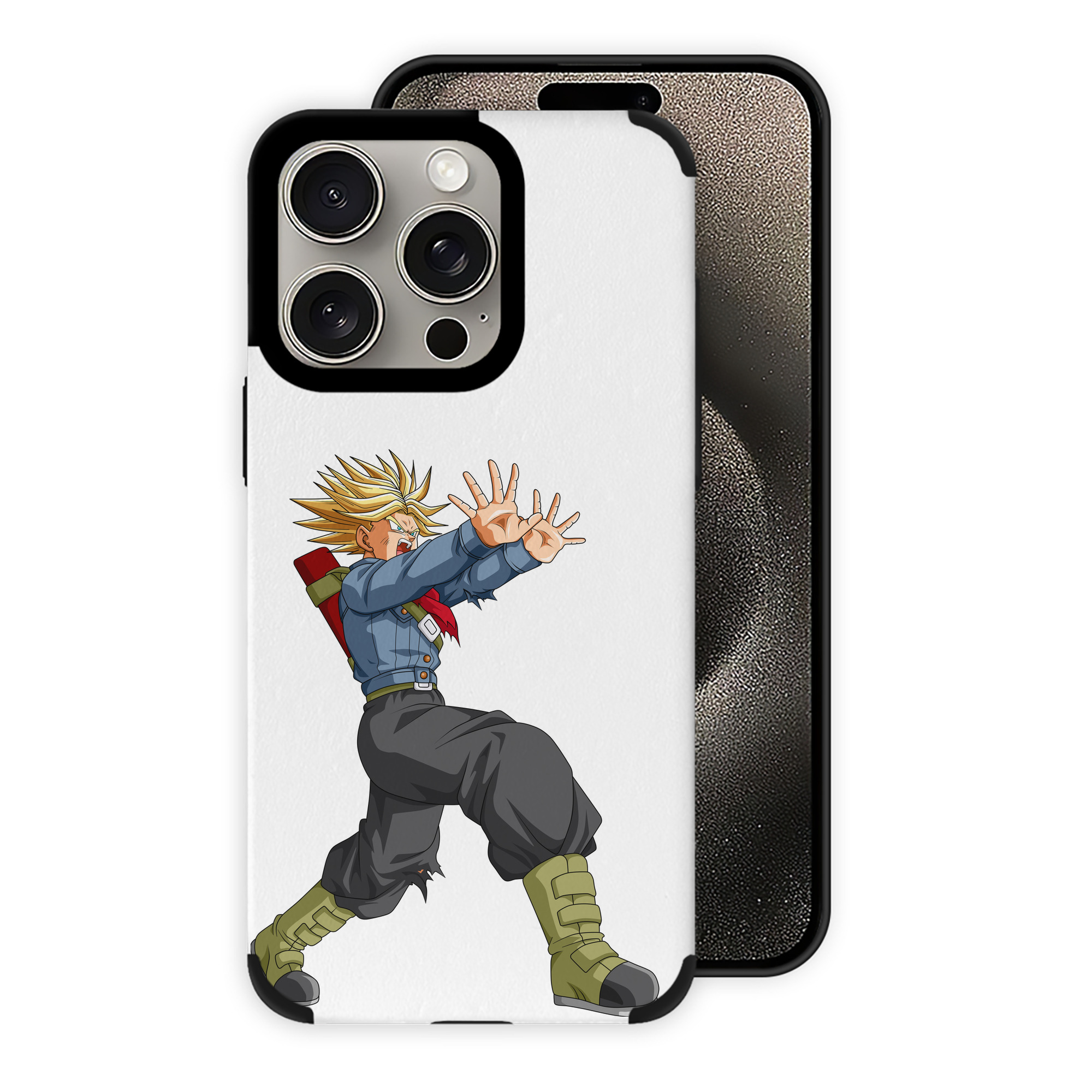 （画像用） ドラゴンボール トランクス（Torankusu）DRAGON BALL Trunks 【iPhone15ProMax対応】 PUレザー スマホケース 耐衝撃＆黄変防止