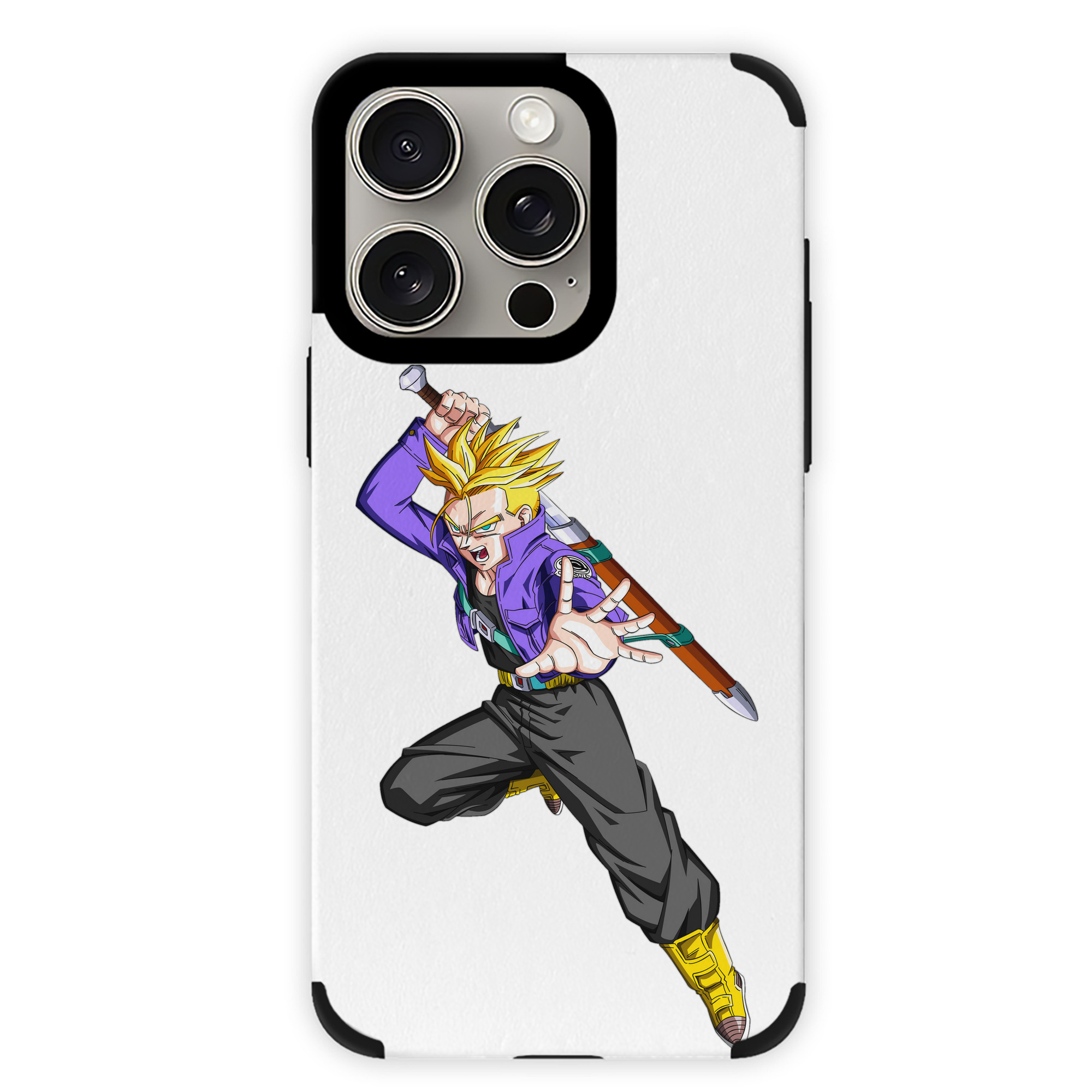 （画像用） ドラゴンボール トランクス（Torankusu）DRAGON BALL Trunks 【iPhone15ProMax対応】 PUレザー スマホケース 耐衝撃＆黄変防止