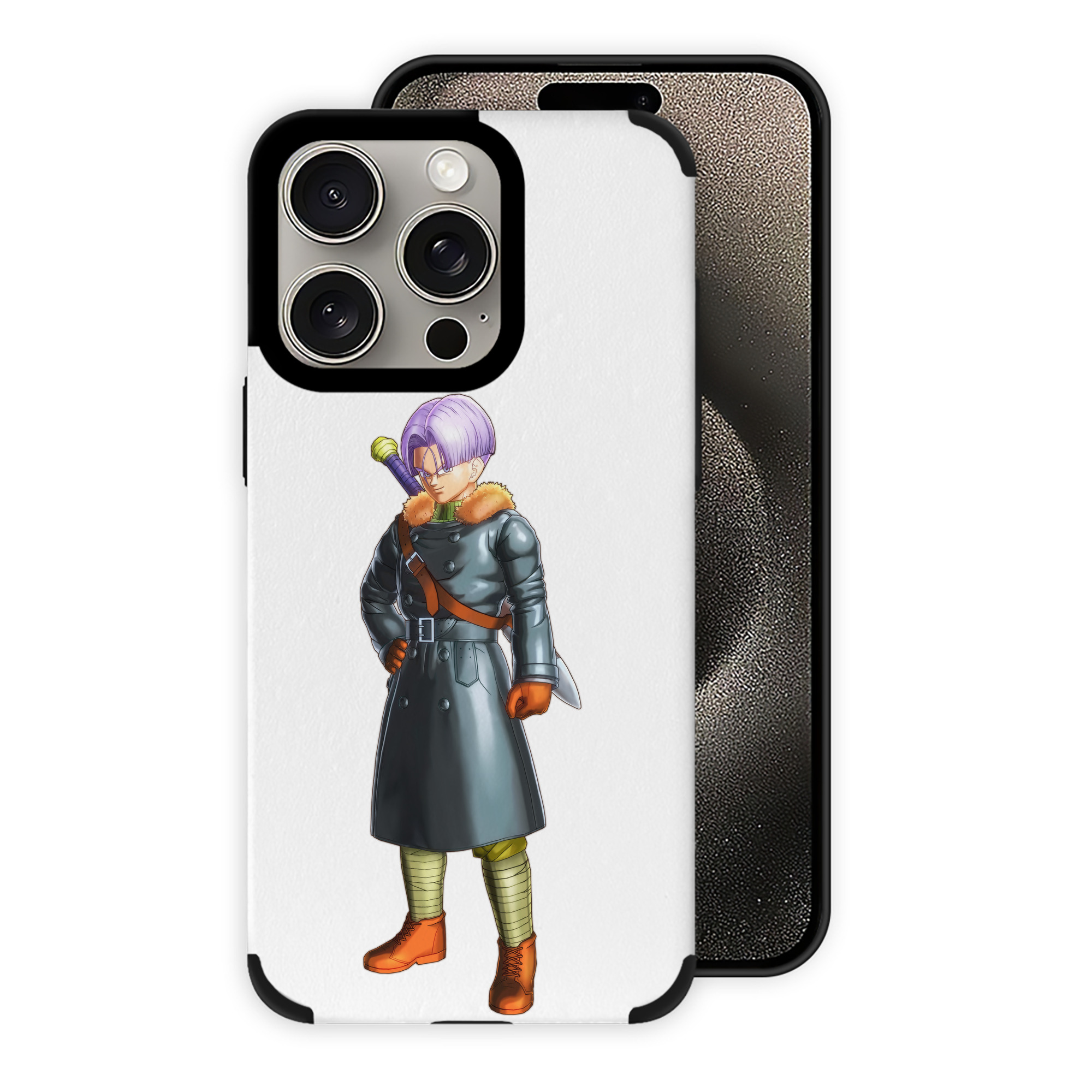 （画像用） ドラゴンボール トランクス（Torankusu）DRAGON BALL Trunks 【iPhone15ProMax対応】 PUレザー スマホケース 耐衝撃＆黄変防止