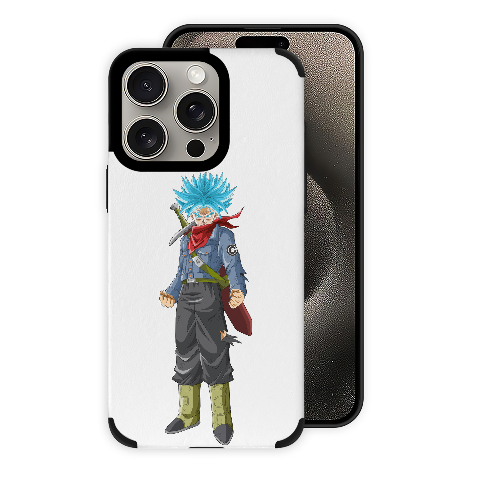 （画像用） ドラゴンボール トランクス（Torankusu）DRAGON BALL Trunks 【iPhone15ProMax対応】 PUレザー スマホケース 耐衝撃＆黄変防止