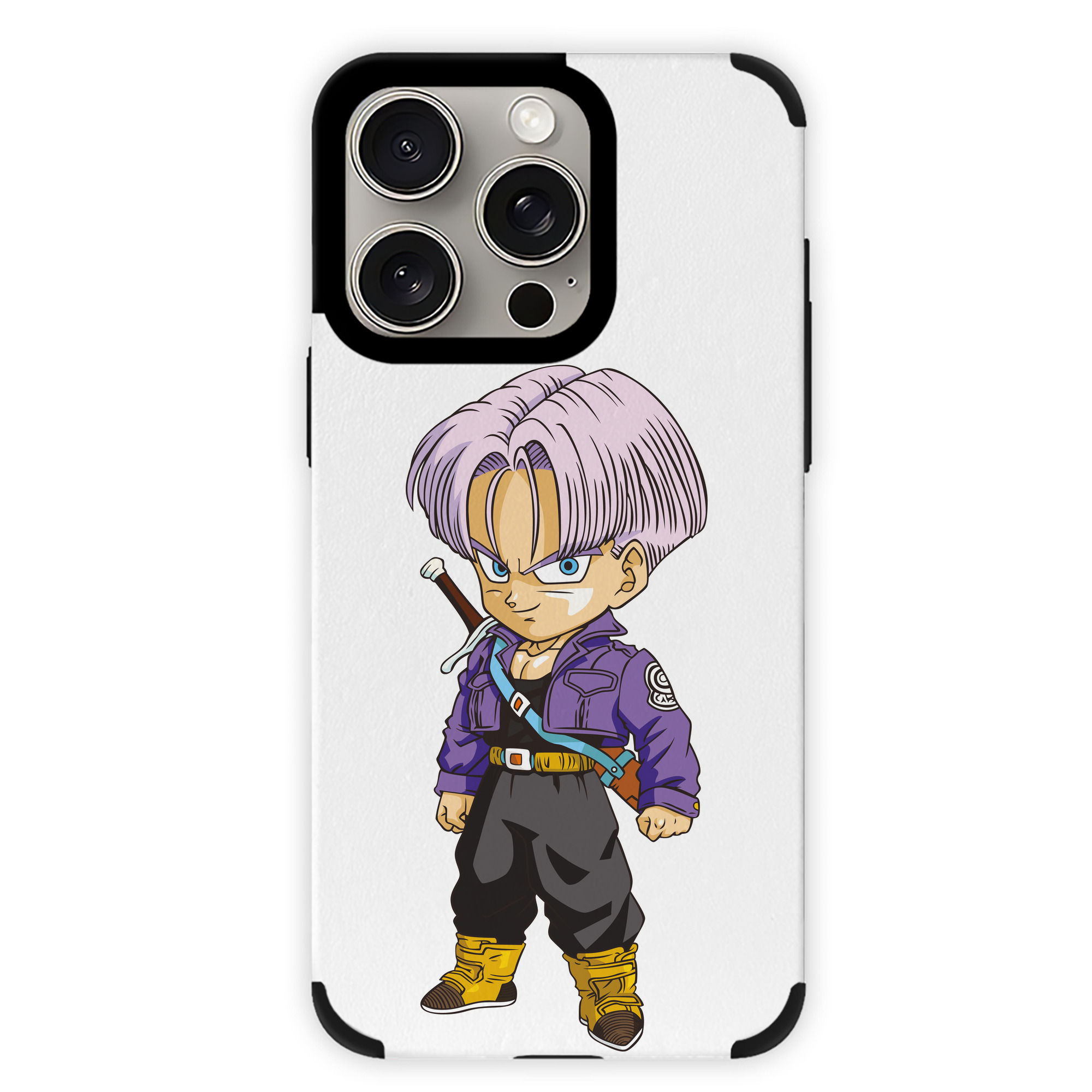 （画像用） ドラゴンボール トランクス（Torankusu）DRAGON BALL Trunks 【iPhone15ProMax対応】 PUレザー スマホケース 耐衝撃＆黄変防止
