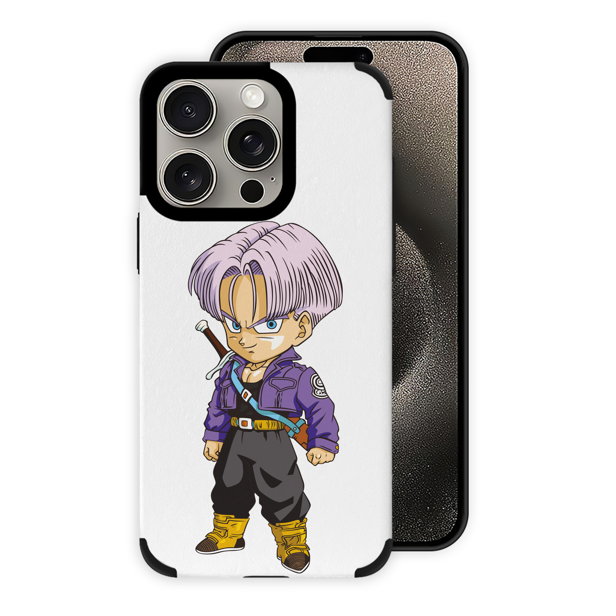 （画像用） ドラゴンボール トランクス（Torankusu）DRAGON BALL Trunks 【iPhone15ProMax対応】 PUレザー スマホケース 耐衝撃＆黄変防止