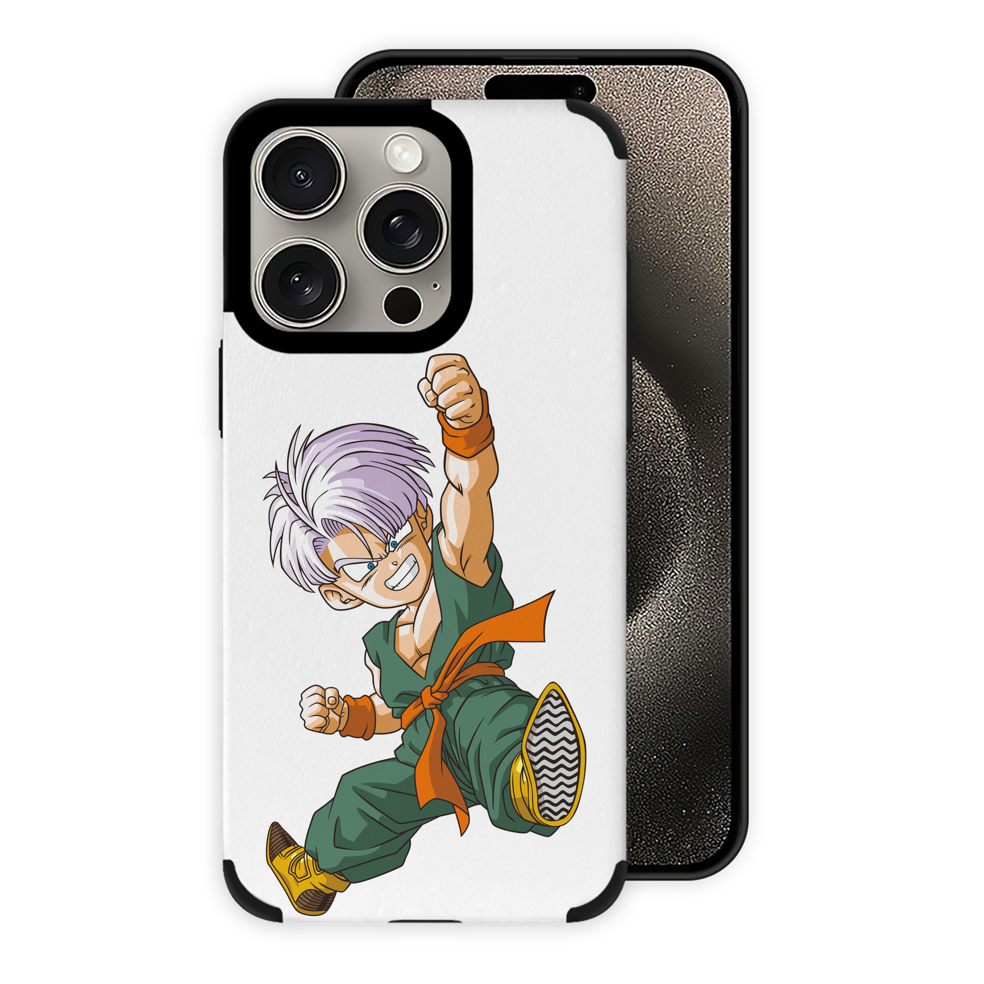 （画像用） ドラゴンボール トランクス（Torankusu）DRAGON BALL Trunks 【iPhone15ProMax対応】 PUレザー スマホケース 耐衝撃＆黄変防止