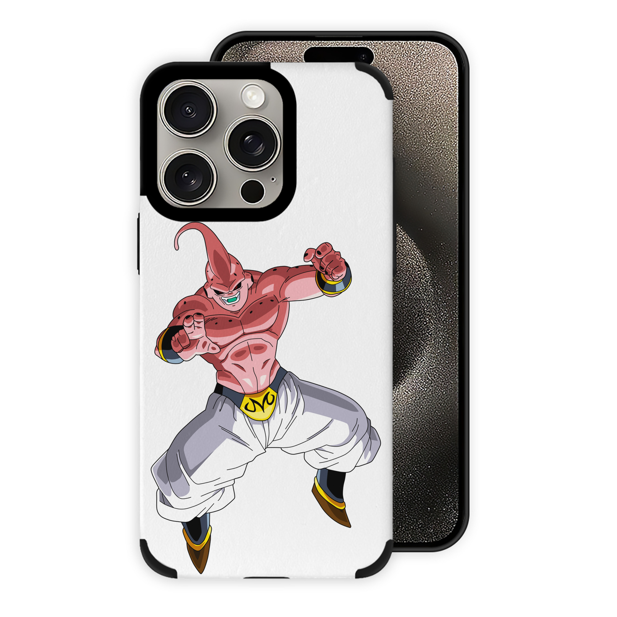 （画像用） ドラゴンボール 魔人ブウ DRAGON BALL Majin Buu 【iPhone15ProMax対応】 PUレザー スマホケース 耐衝撃＆黄変防止