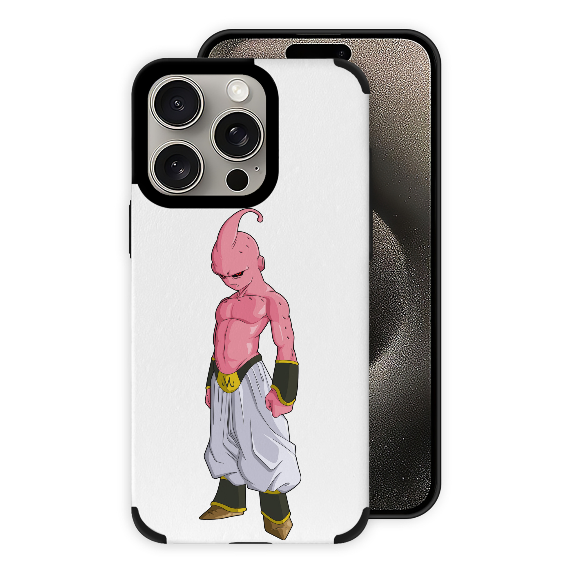 （画像用） ドラゴンボール 魔人ブウ DRAGON BALL Majin Buu 【iPhone15ProMax対応】 PUレザー スマホケース 耐衝撃＆黄変防止