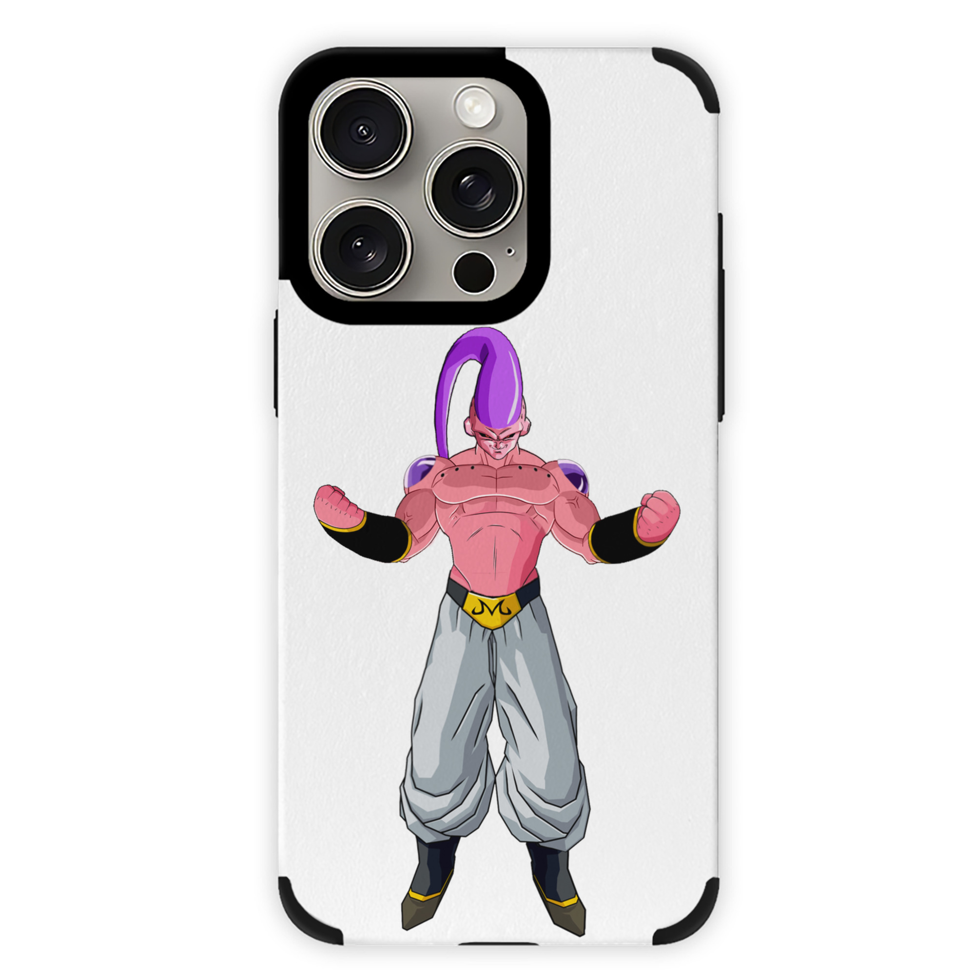 （画像用） ドラゴンボール 魔人ブウ DRAGON BALL Majin Buu 【iPhone15ProMax対応】 PUレザー スマホケース 耐衝撃＆黄変防止