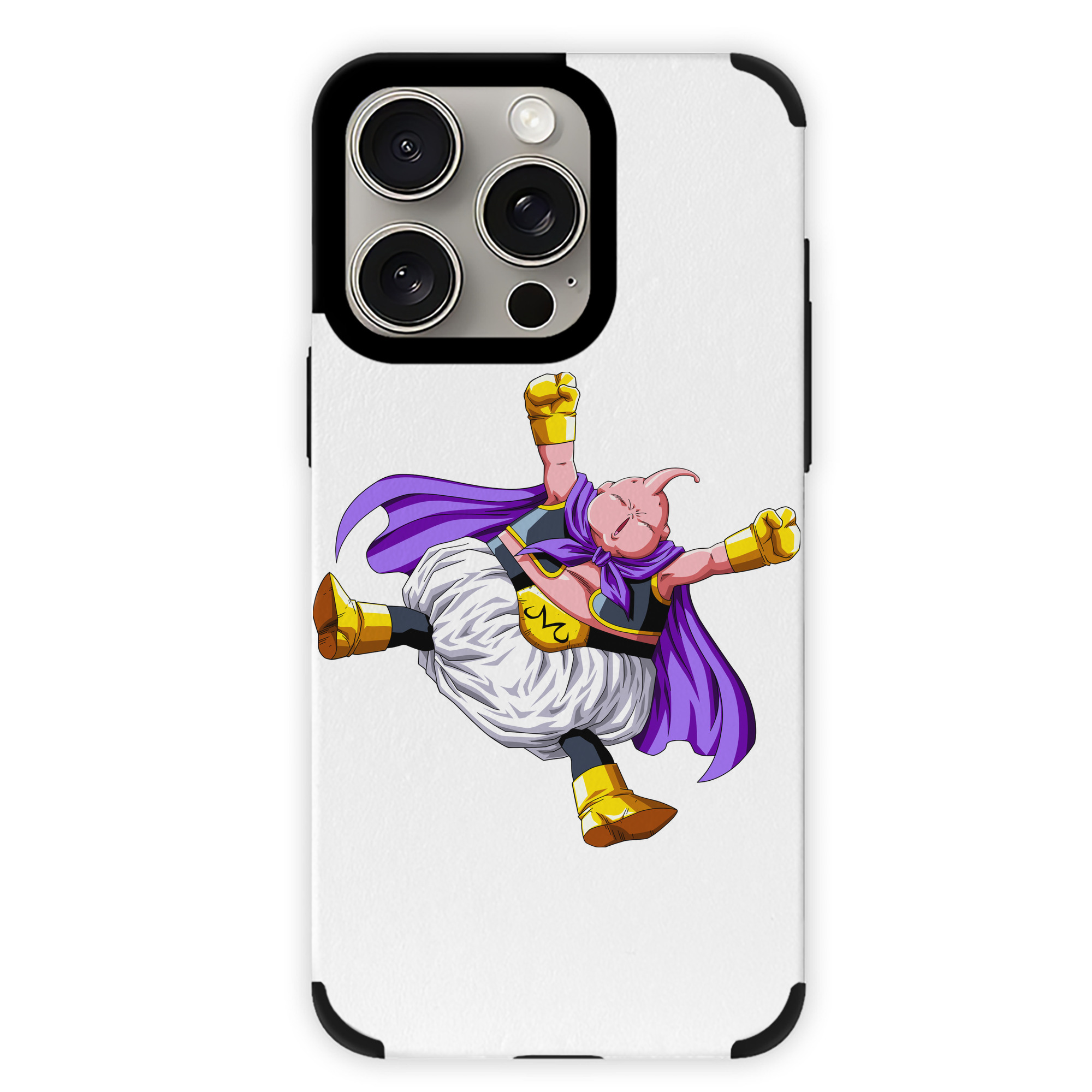 （画像用） ドラゴンボール 魔人ブウ DRAGON BALL Majin Buu 【iPhone15ProMax対応】 PUレザー スマホケース 耐衝撃＆黄変防止