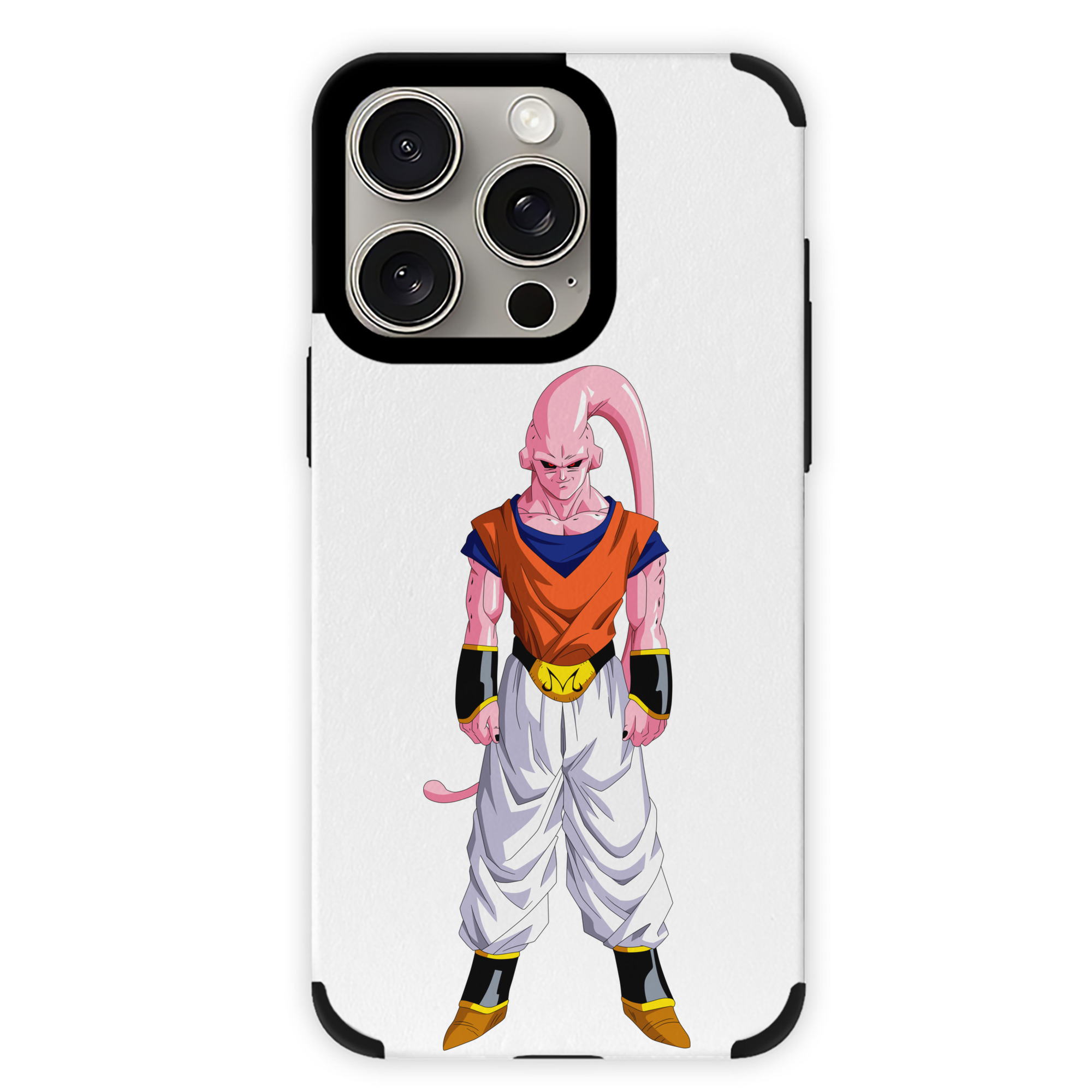 （画像用） ドラゴンボール 魔人ブウ DRAGON BALL Majin Buu 【iPhone15ProMax対応】 PUレザー スマホケース 耐衝撃＆黄変防止