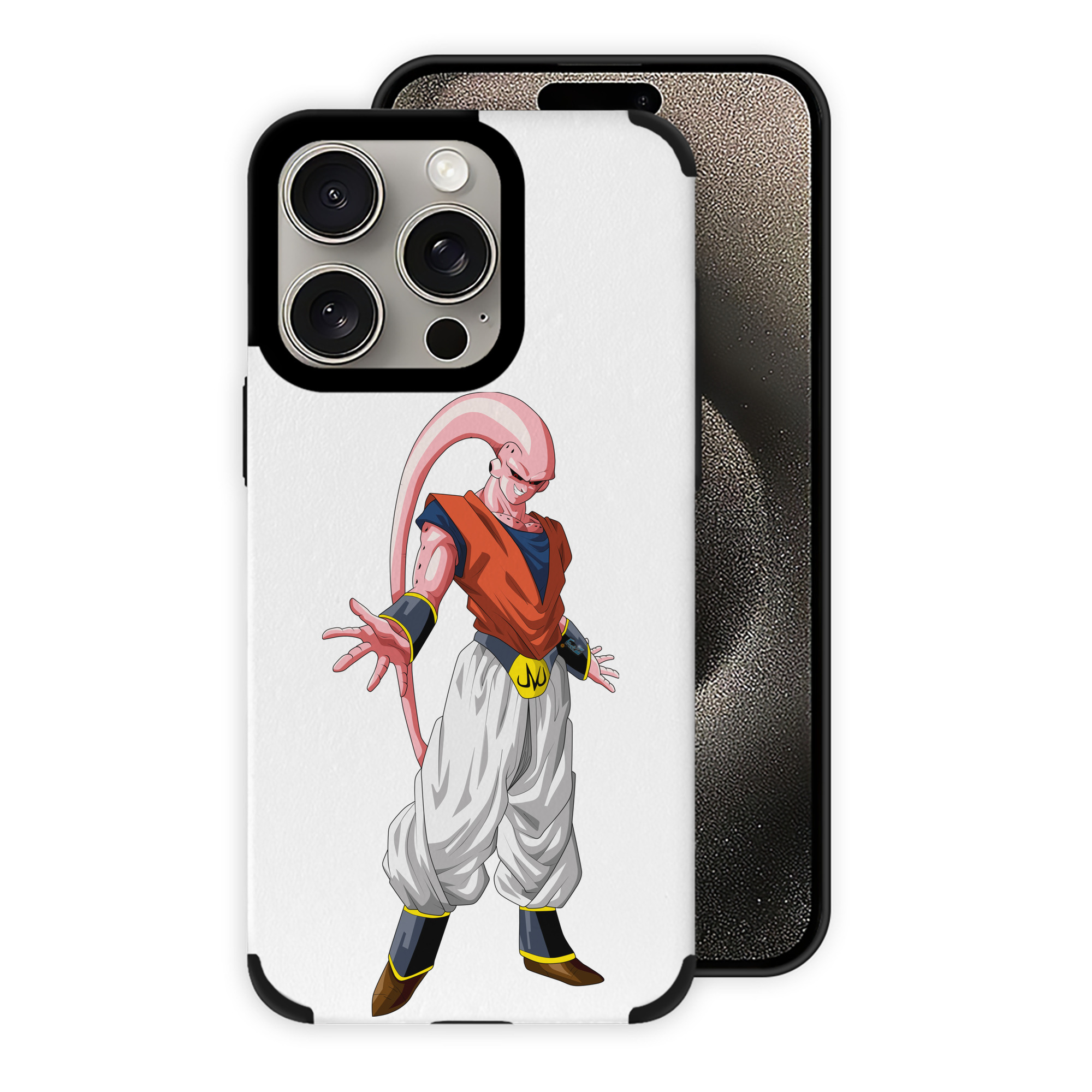 （画像用） ドラゴンボール 魔人ブウ DRAGON BALL Majin Buu 【iPhone15ProMax対応】 PUレザー スマホケース 耐衝撃＆黄変防止