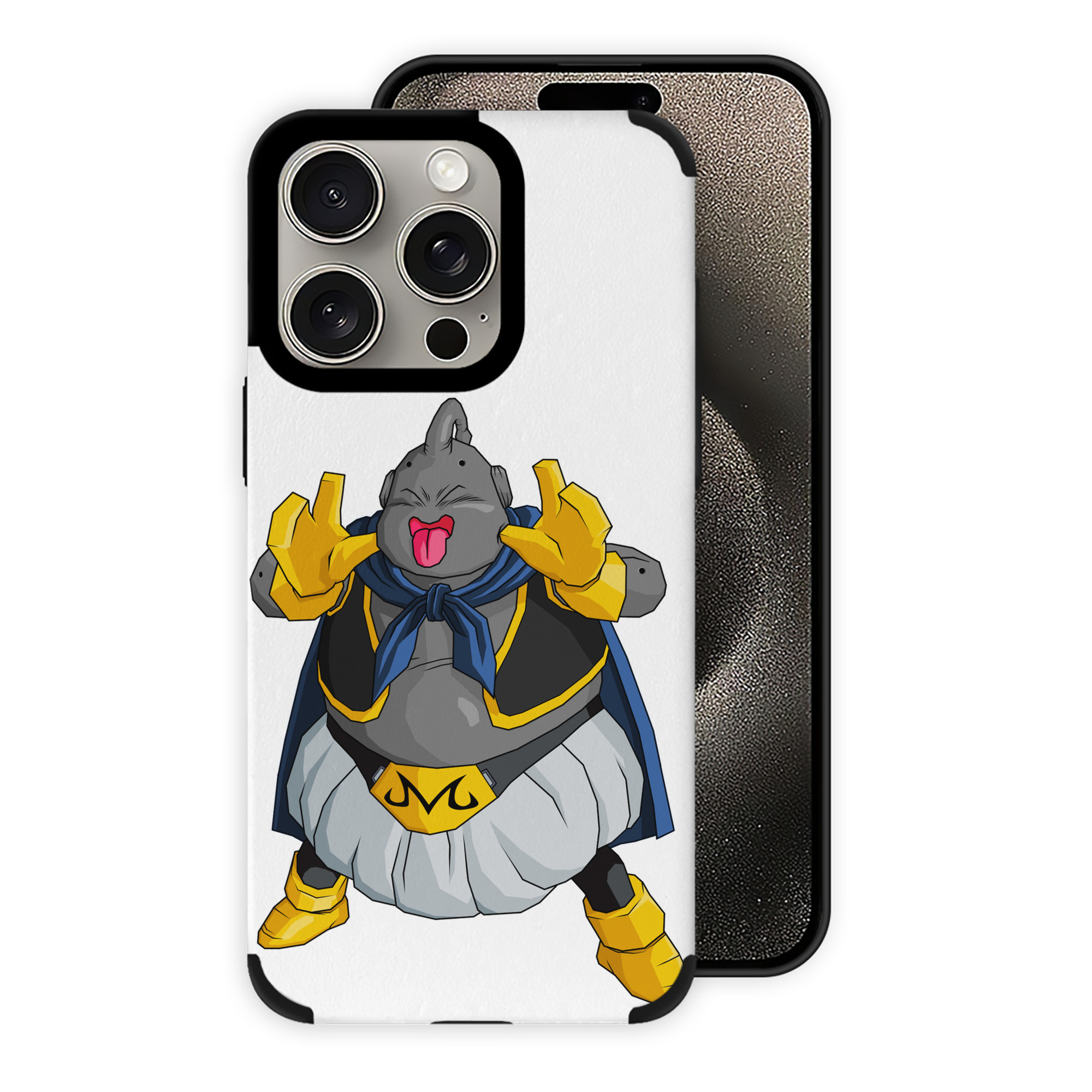（画像用） ドラゴンボール 魔人ブウ DRAGON BALL Majin Buu 【iPhone15ProMax対応】 PUレザー スマホケース 耐衝撃＆黄変防止