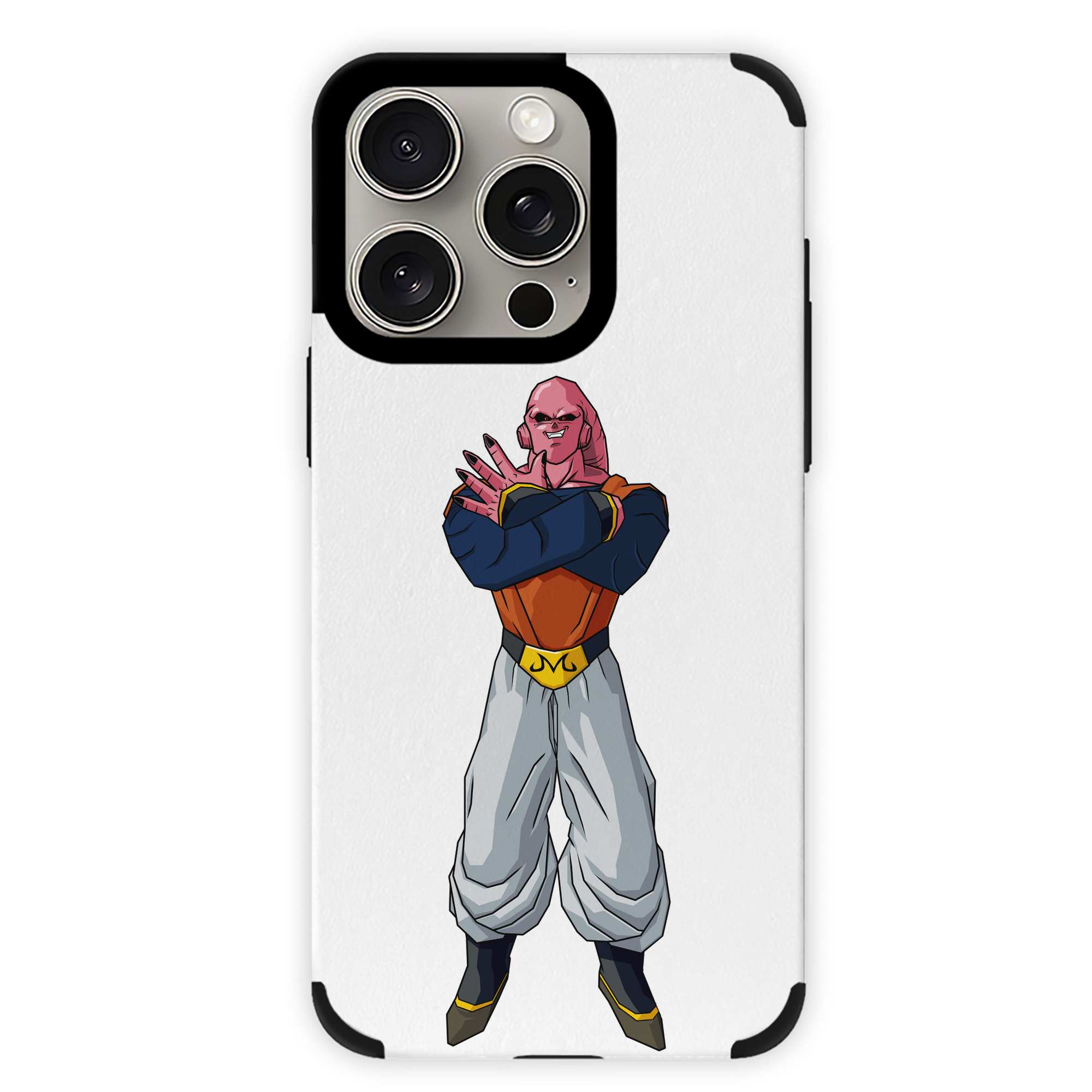 （画像用） ドラゴンボール 魔人ブウ DRAGON BALL Majin Buu 【iPhone15ProMax対応】 PUレザー スマホケース 耐衝撃＆黄変防止