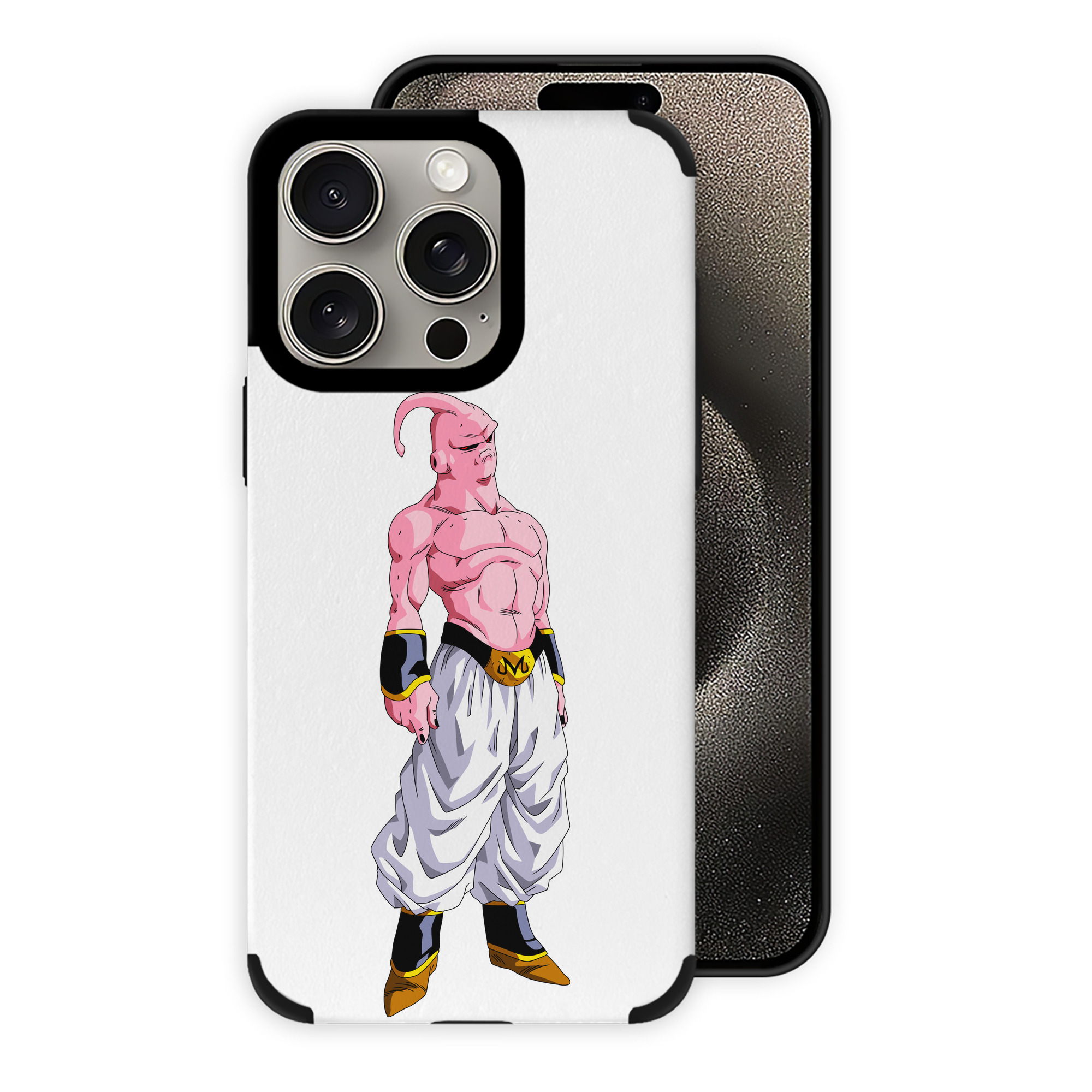 （画像用） ドラゴンボール 魔人ブウ DRAGON BALL Majin Buu 【iPhone15ProMax対応】 PUレザー スマホケース 耐衝撃＆黄変防止