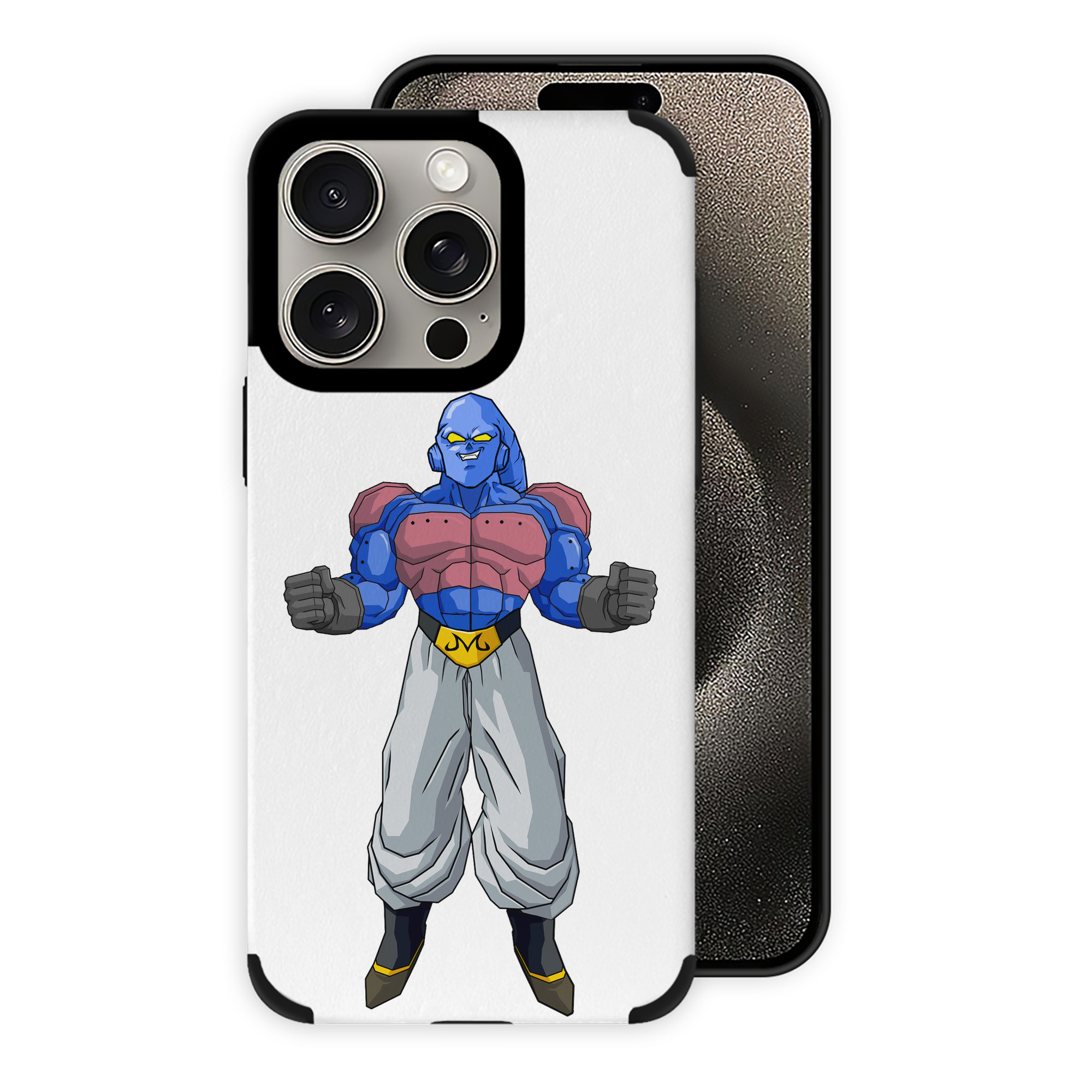（画像用） ドラゴンボール 魔人ブウ DRAGON BALL Majin Buu 【iPhone15ProMax対応】 PUレザー スマホケース 耐衝撃＆黄変防止