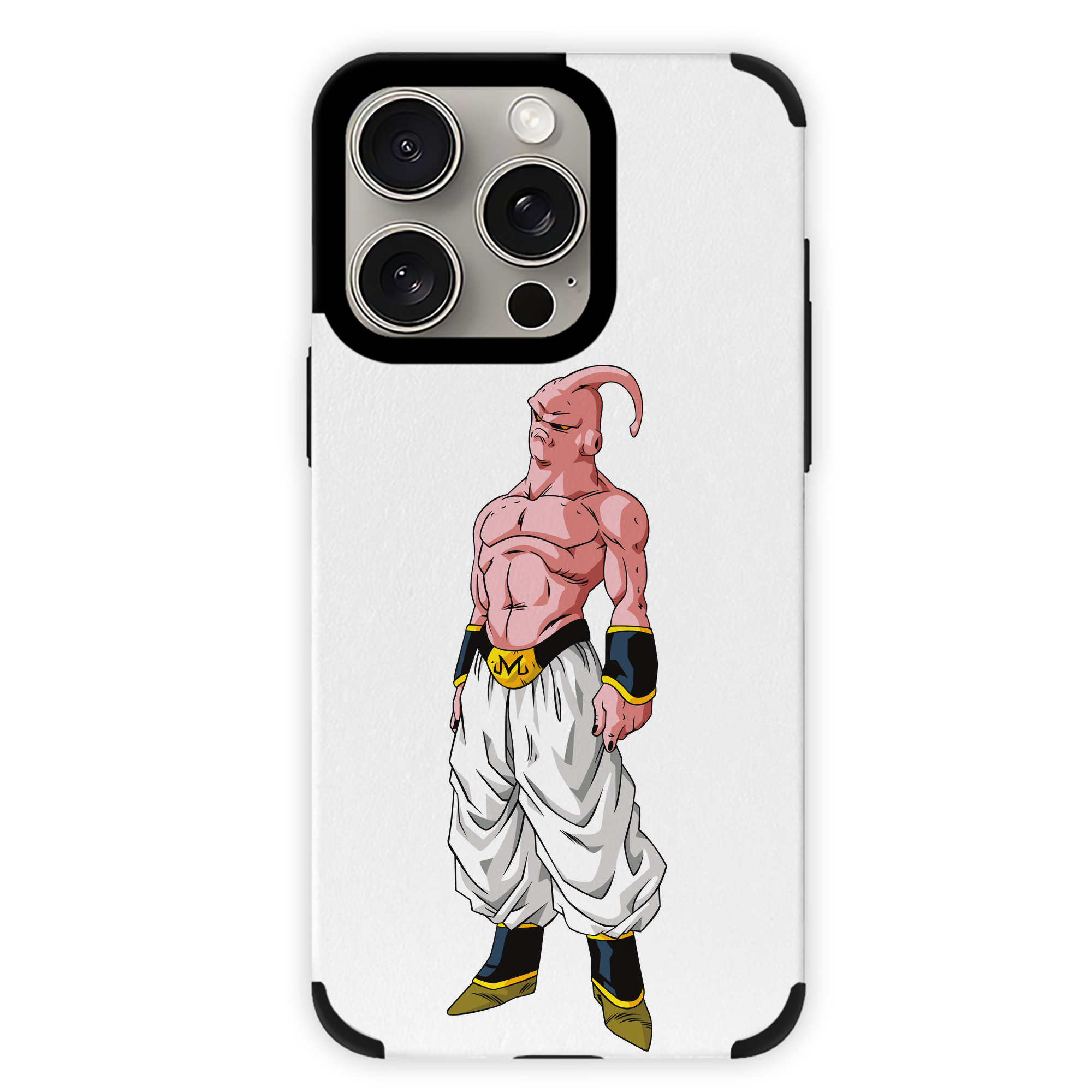 （画像用） ドラゴンボール 魔人ブウ DRAGON BALL Majin Buu 【iPhone15ProMax対応】 PUレザー スマホケース 耐衝撃＆黄変防止