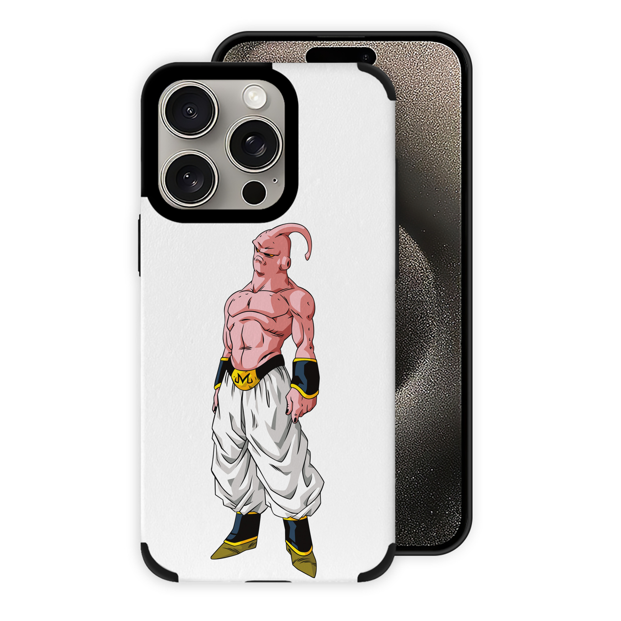 （画像用） ドラゴンボール 魔人ブウ DRAGON BALL Majin Buu 【iPhone15ProMax対応】 PUレザー スマホケース 耐衝撃＆黄変防止