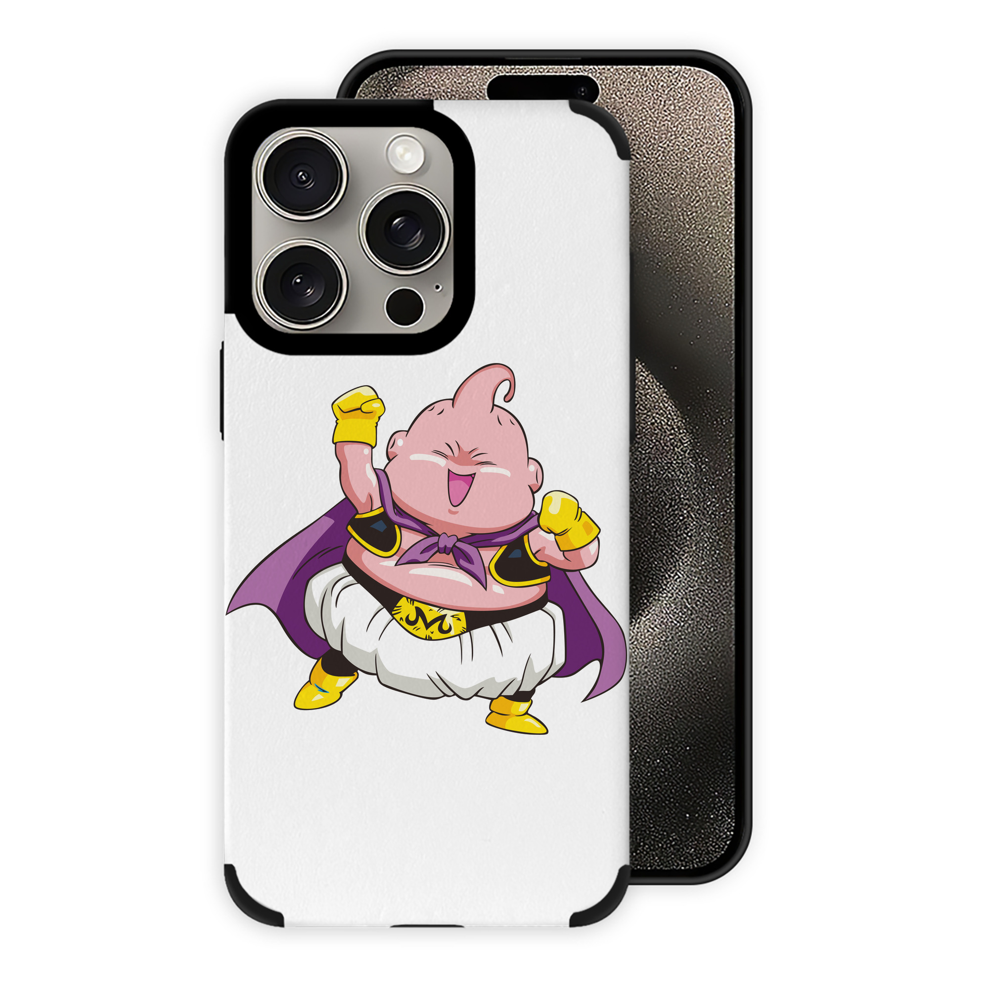 （画像用） ドラゴンボール 魔人ブウ DRAGON BALL Majin Buu 【iPhone15ProMax対応】 PUレザー スマホケース 耐衝撃＆黄変防止