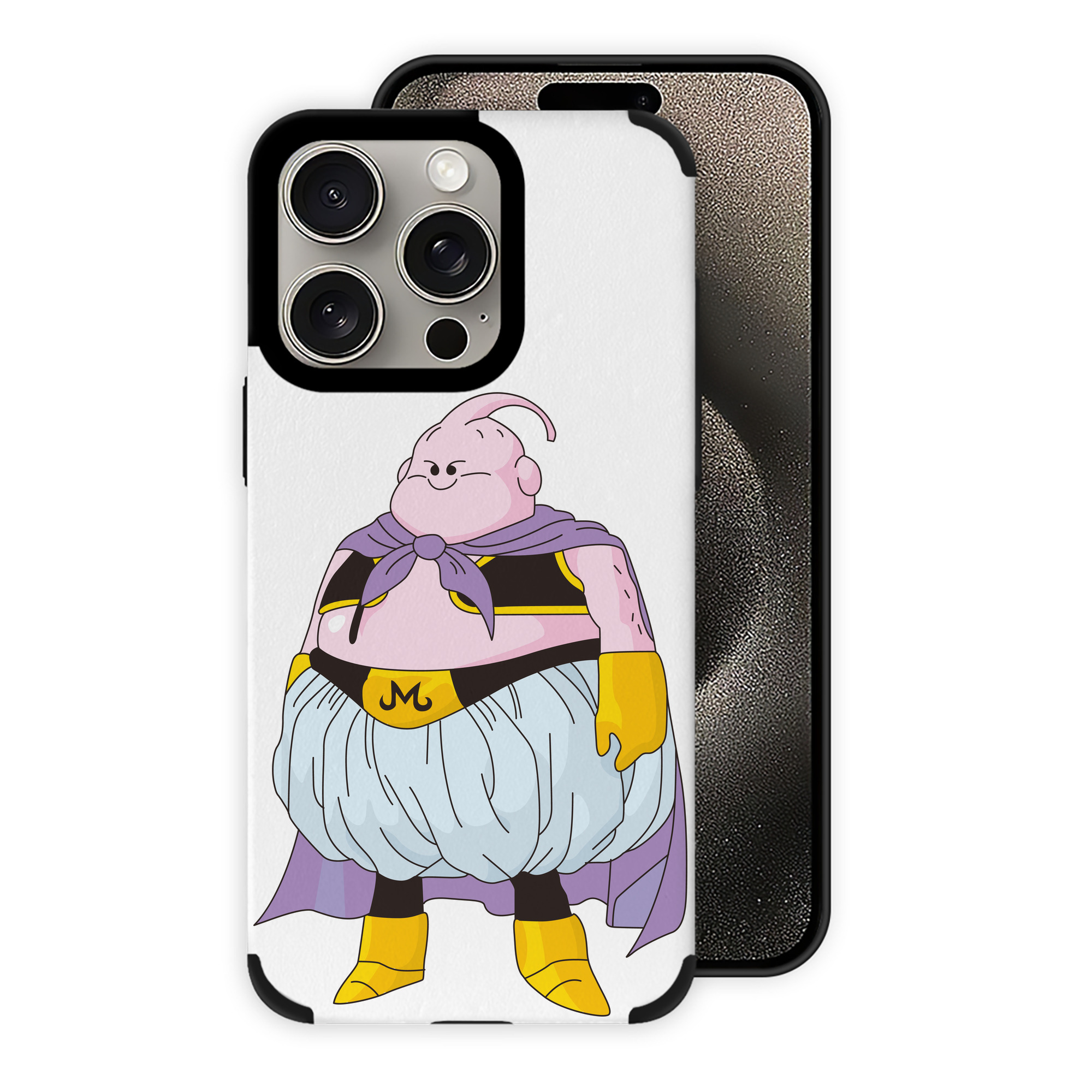 （画像用） ドラゴンボール 魔人ブウ DRAGON BALL Majin Buu 【iPhone15ProMax対応】 PUレザー スマホケース 耐衝撃＆黄変防止