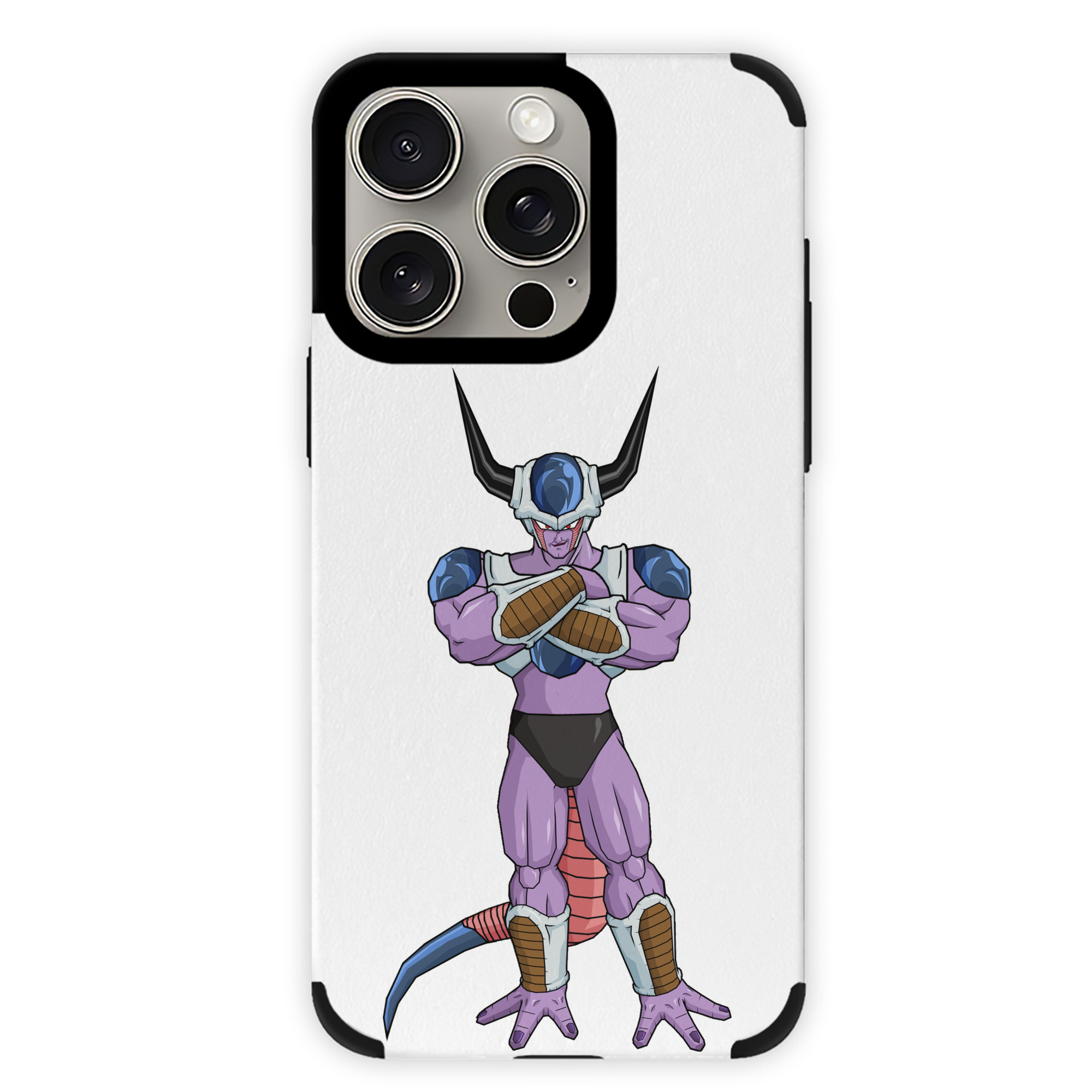 （画像用） ドラゴンボール フリーザ DRAGON BALL Frieza 【iPhone15ProMax対応】 PUレザー スマホケース 耐衝撃＆黄変防止