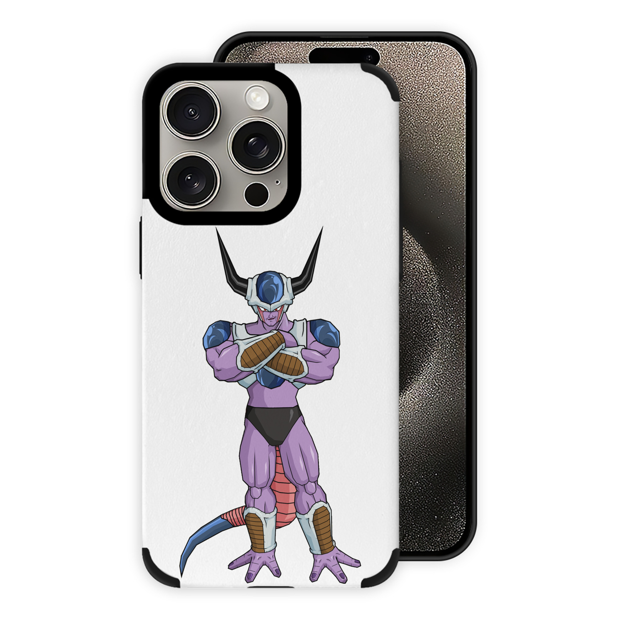 （画像用） ドラゴンボール フリーザ DRAGON BALL Frieza 【iPhone15ProMax対応】 PUレザー スマホケース 耐衝撃＆黄変防止