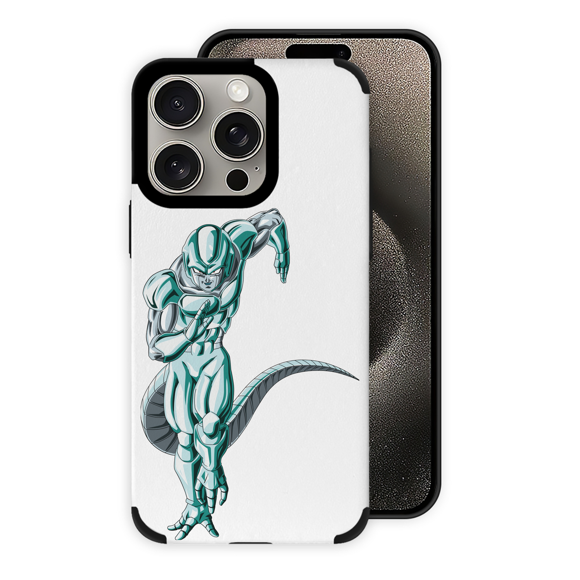 （画像用） ドラゴンボール フリーザ DRAGON BALL Frieza 【iPhone15ProMax対応】 PUレザー スマホケース 耐衝撃＆黄変防止