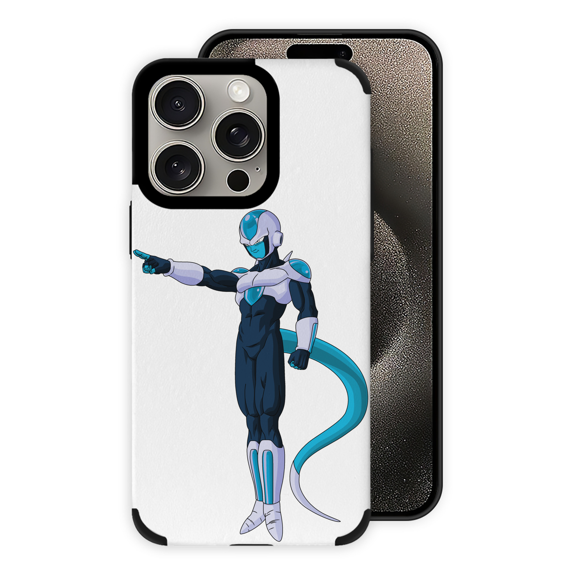 （画像用） ドラゴンボール フリーザ DRAGON BALL Frieza 【iPhone15ProMax対応】 PUレザー スマホケース 耐衝撃＆黄変防止