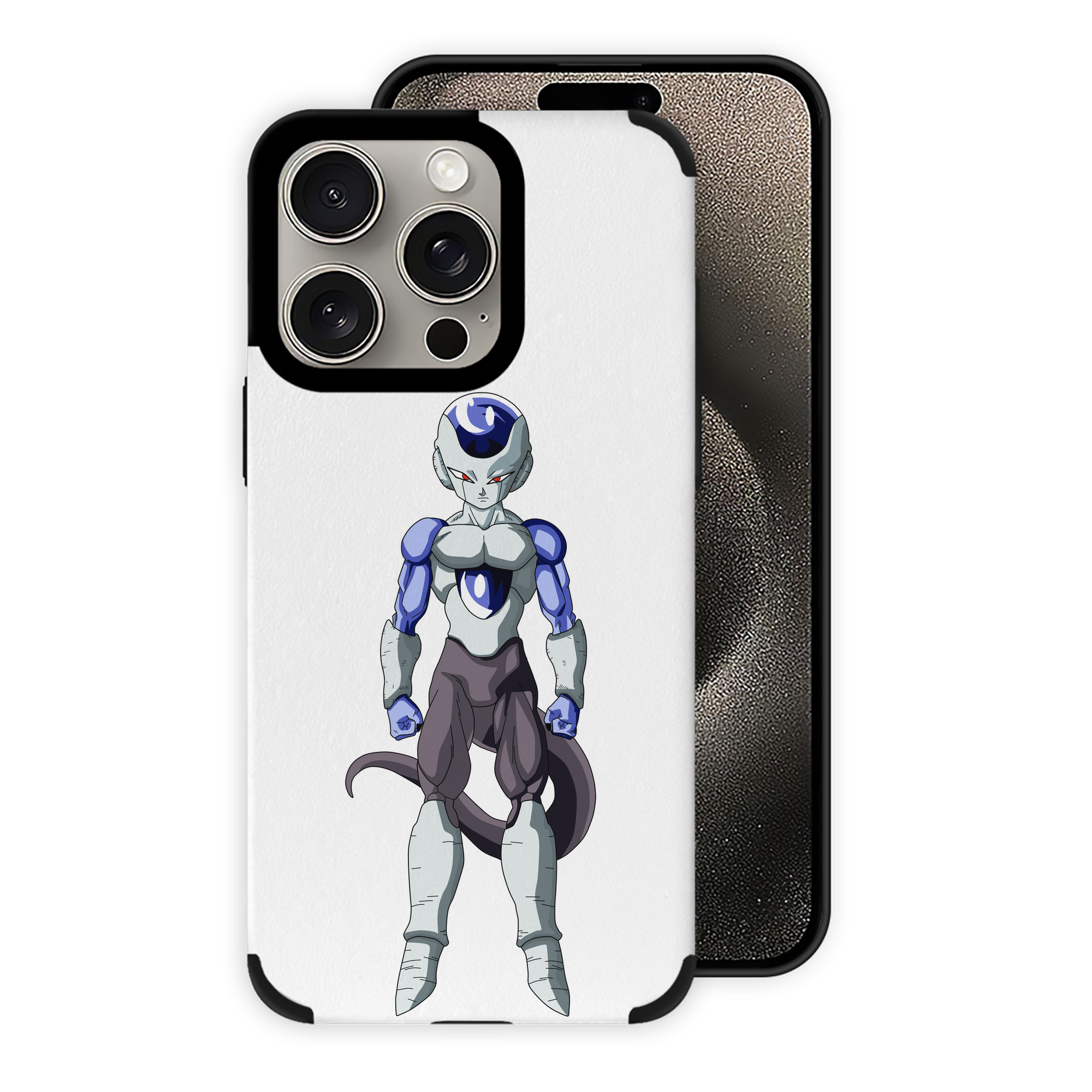 （画像用） ドラゴンボール フリーザ DRAGON BALL Frieza 【iPhone15ProMax対応】 PUレザー スマホケース 耐衝撃＆黄変防止