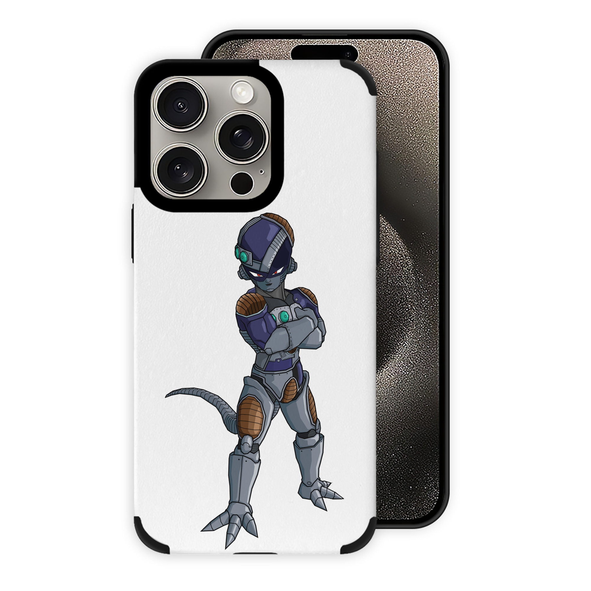 （画像用） ドラゴンボール フリーザ DRAGON BALL Frieza 【iPhone15ProMax対応】 PUレザー スマホケース 耐衝撃＆黄変防止