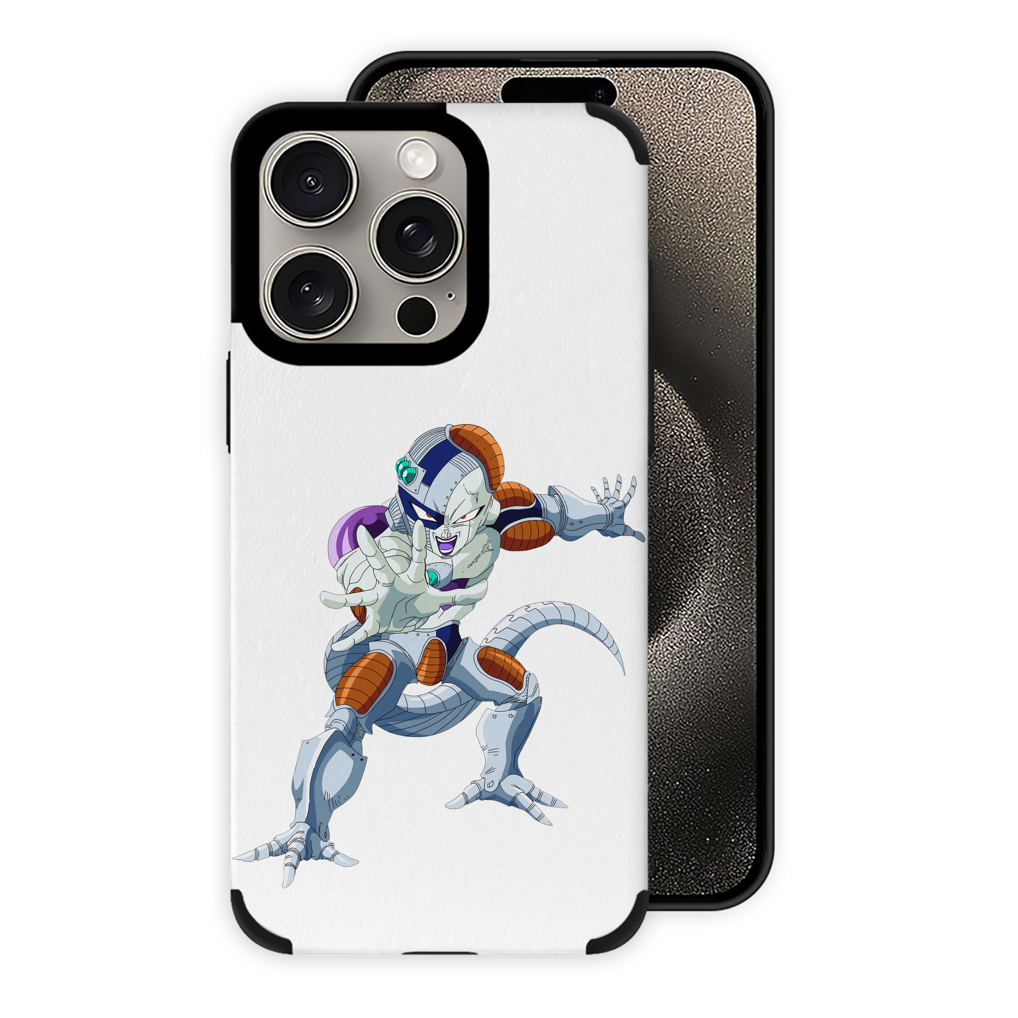 （画像用） ドラゴンボール フリーザ DRAGON BALL Frieza 【iPhone15ProMax対応】 PUレザー スマホケース 耐衝撃＆黄変防止