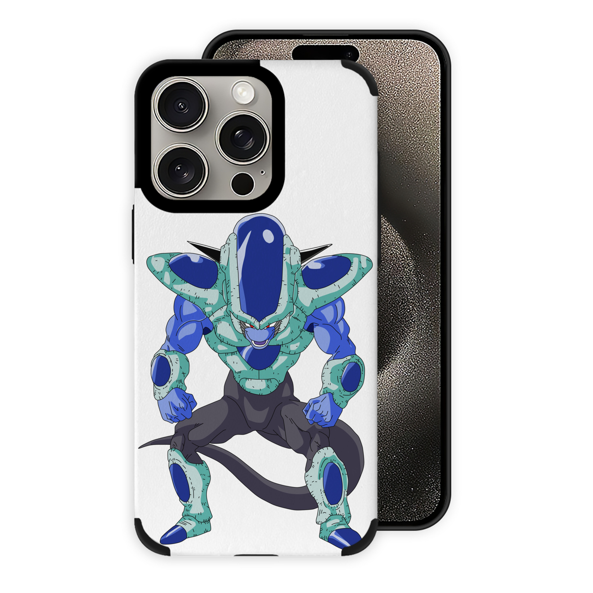 （画像用） ドラゴンボール フリーザ DRAGON BALL Frieza 【iPhone15ProMax対応】 PUレザー スマホケース 耐衝撃＆黄変防止