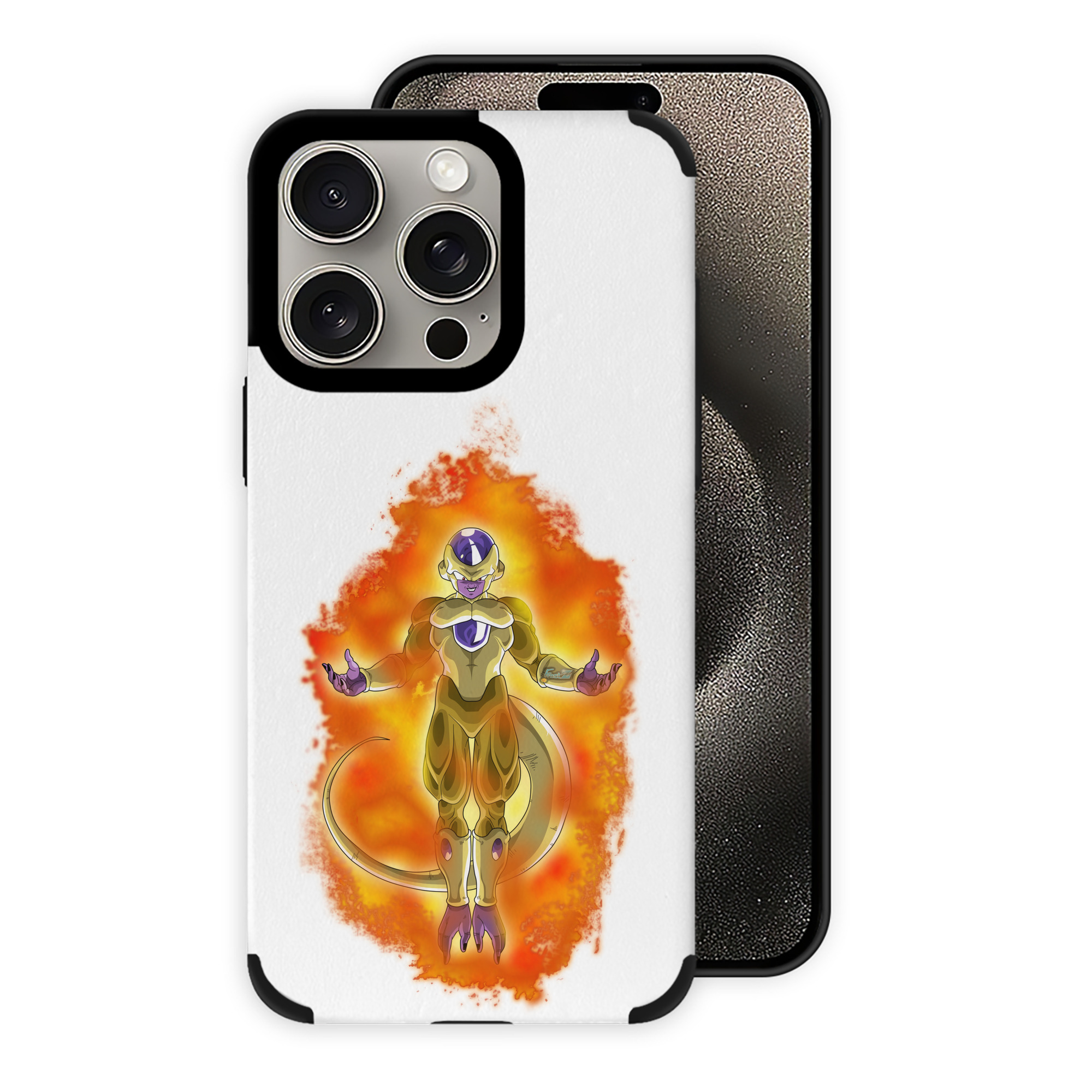 （画像用） ドラゴンボール フリーザ DRAGON BALL Frieza 【iPhone15ProMax対応】 PUレザー スマホケース 耐衝撃＆黄変防止
