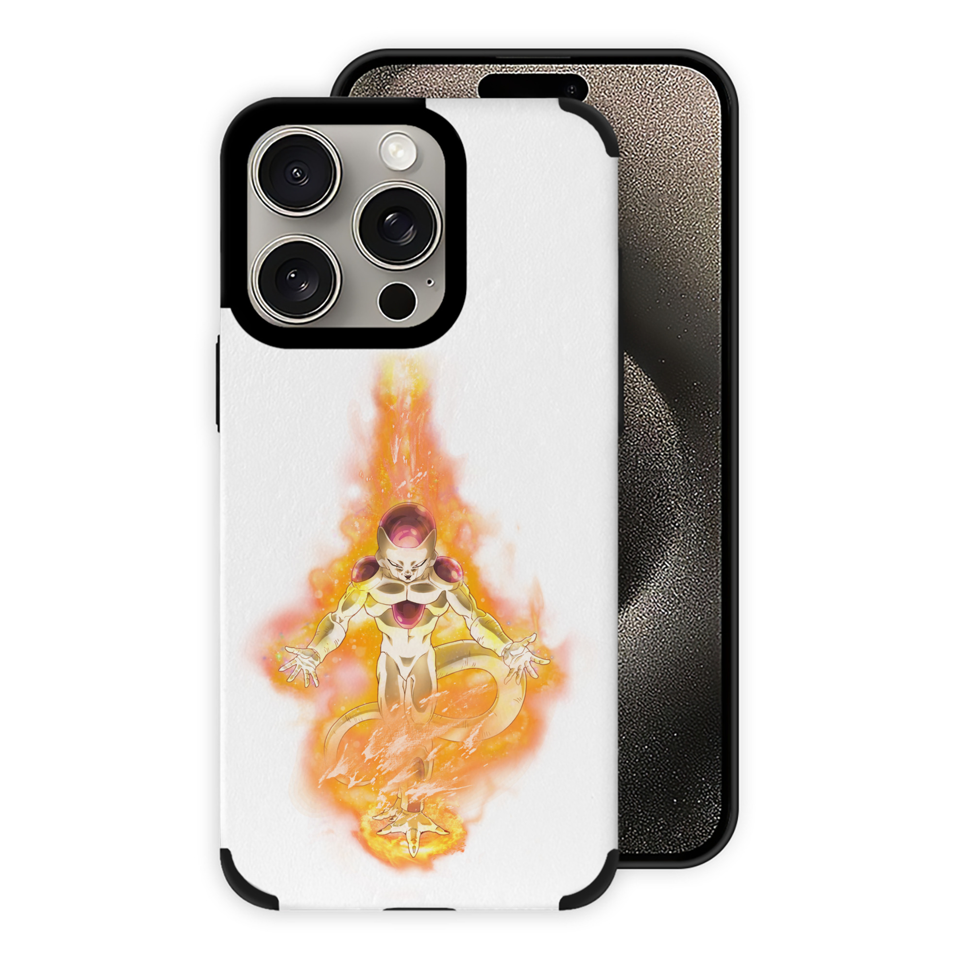 （画像用） ドラゴンボール フリーザ DRAGON BALL Frieza 【iPhone15ProMax対応】 PUレザー スマホケース 耐衝撃＆黄変防止